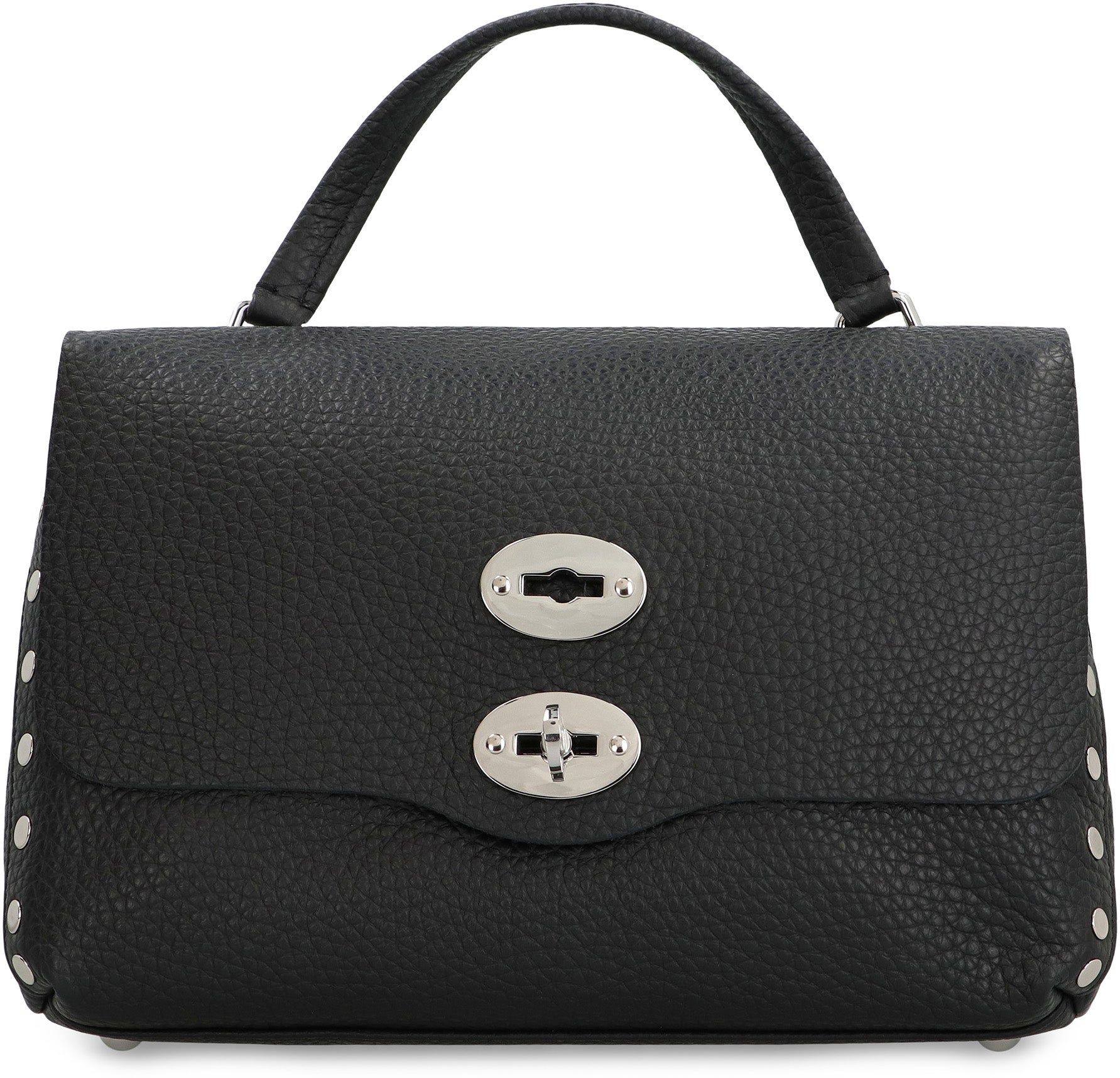 ZANELLATO Mini Grainy Leather Handbag with Decorative Studs