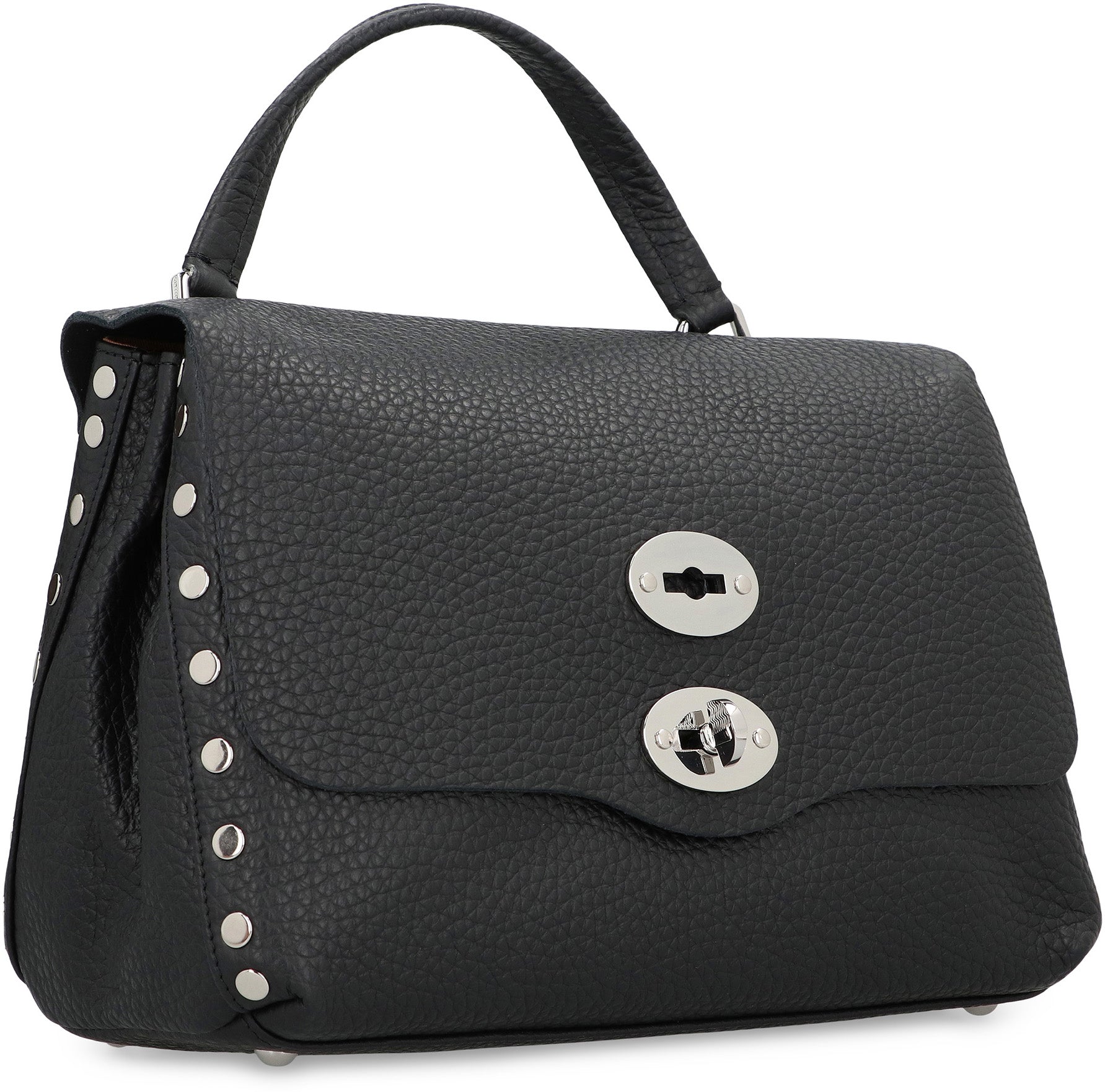 ZANELLATO Mini Grainy Leather Handbag with Decorative Studs