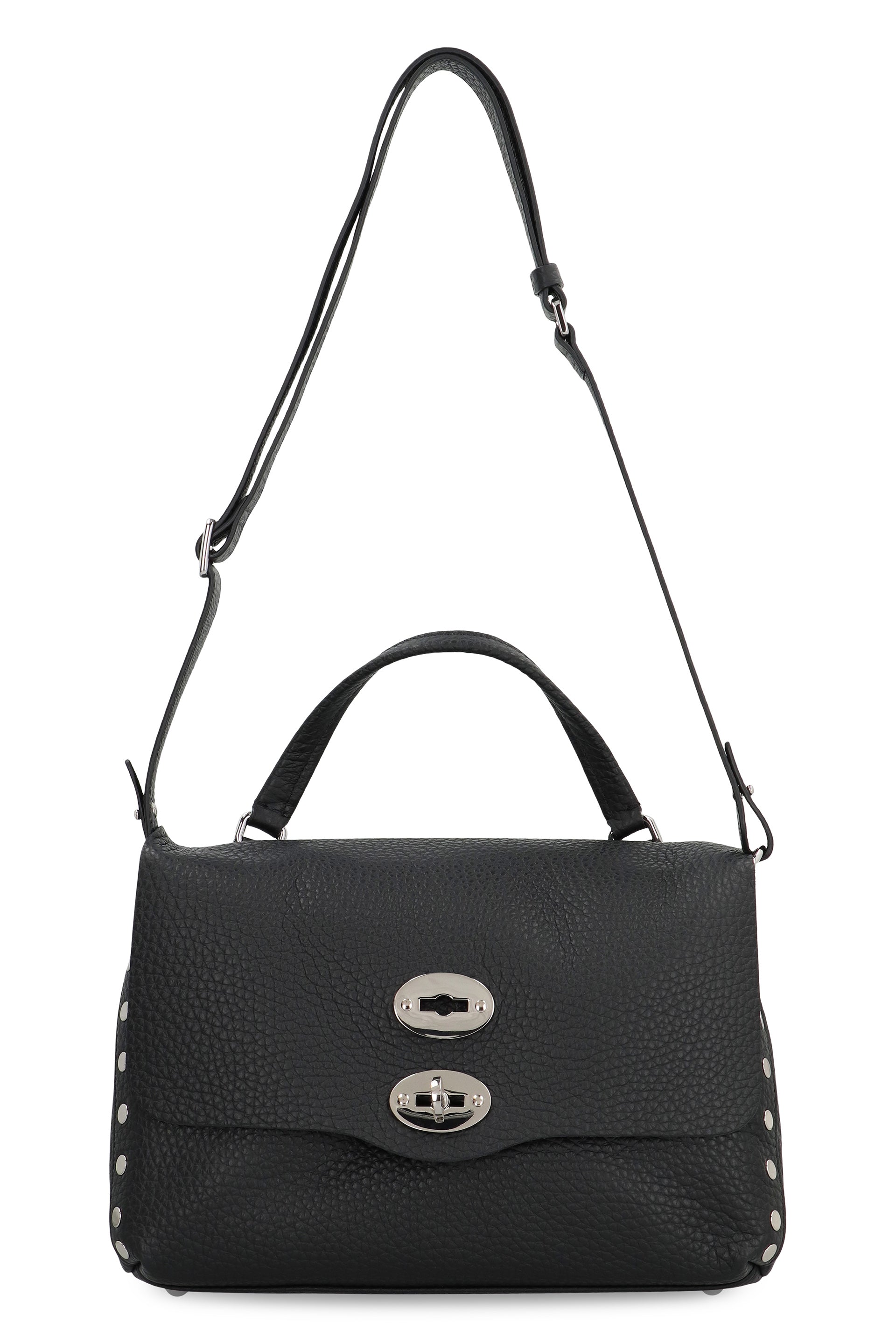 ZANELLATO Mini Grainy Leather Handbag with Decorative Studs