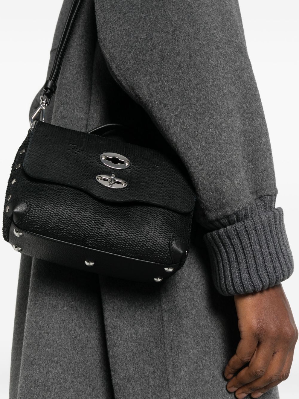 ZANELLATO Mini Studded Detail Top Handle Handbag