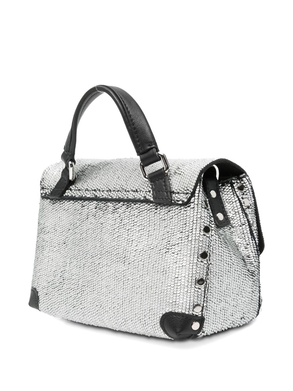 ZANELLATO Mini Leather Handbag with Double Turn-Lock Closure