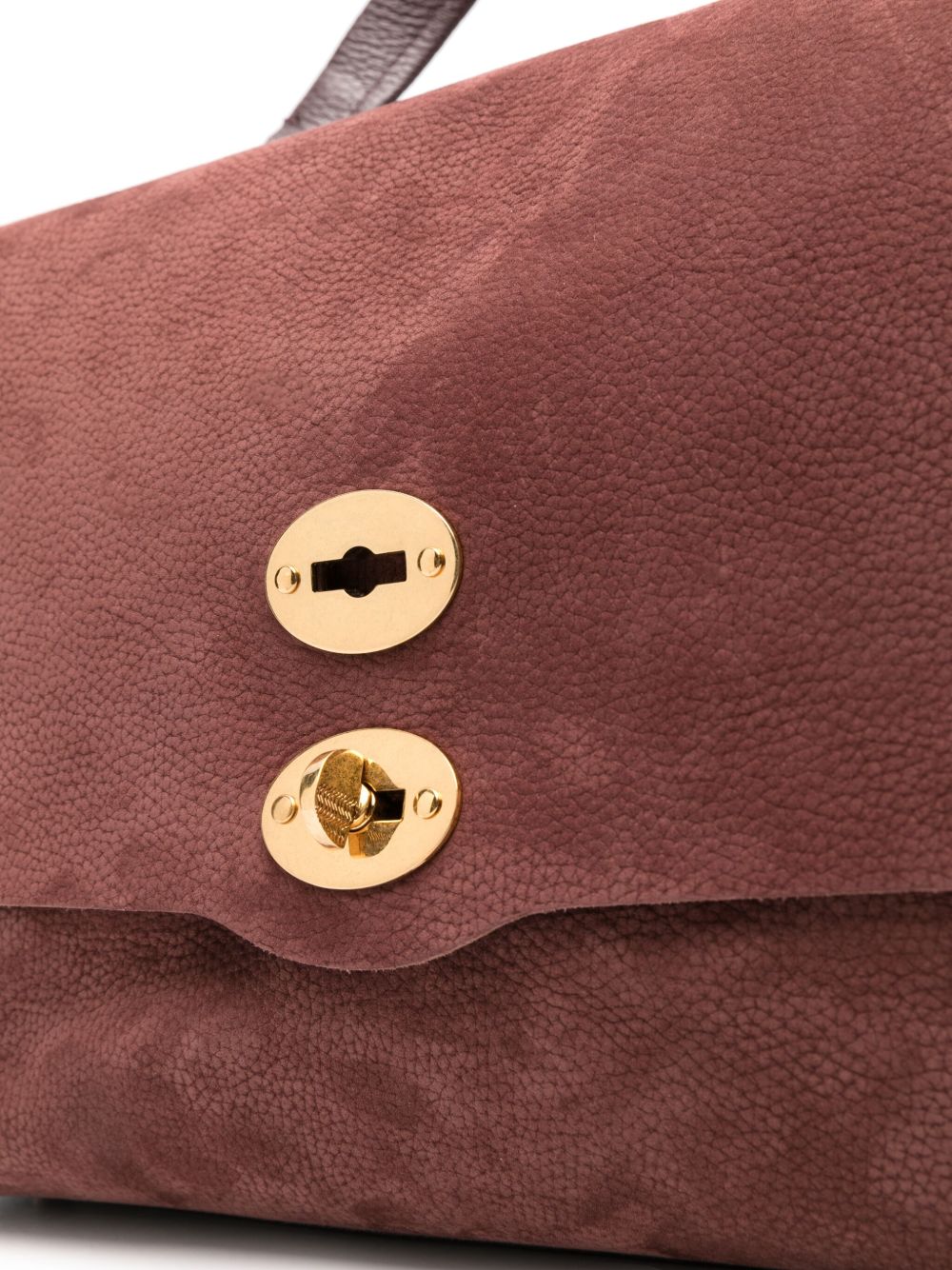 ZANELLATO Medium Suede Leather Handbag with Stud Embellishments