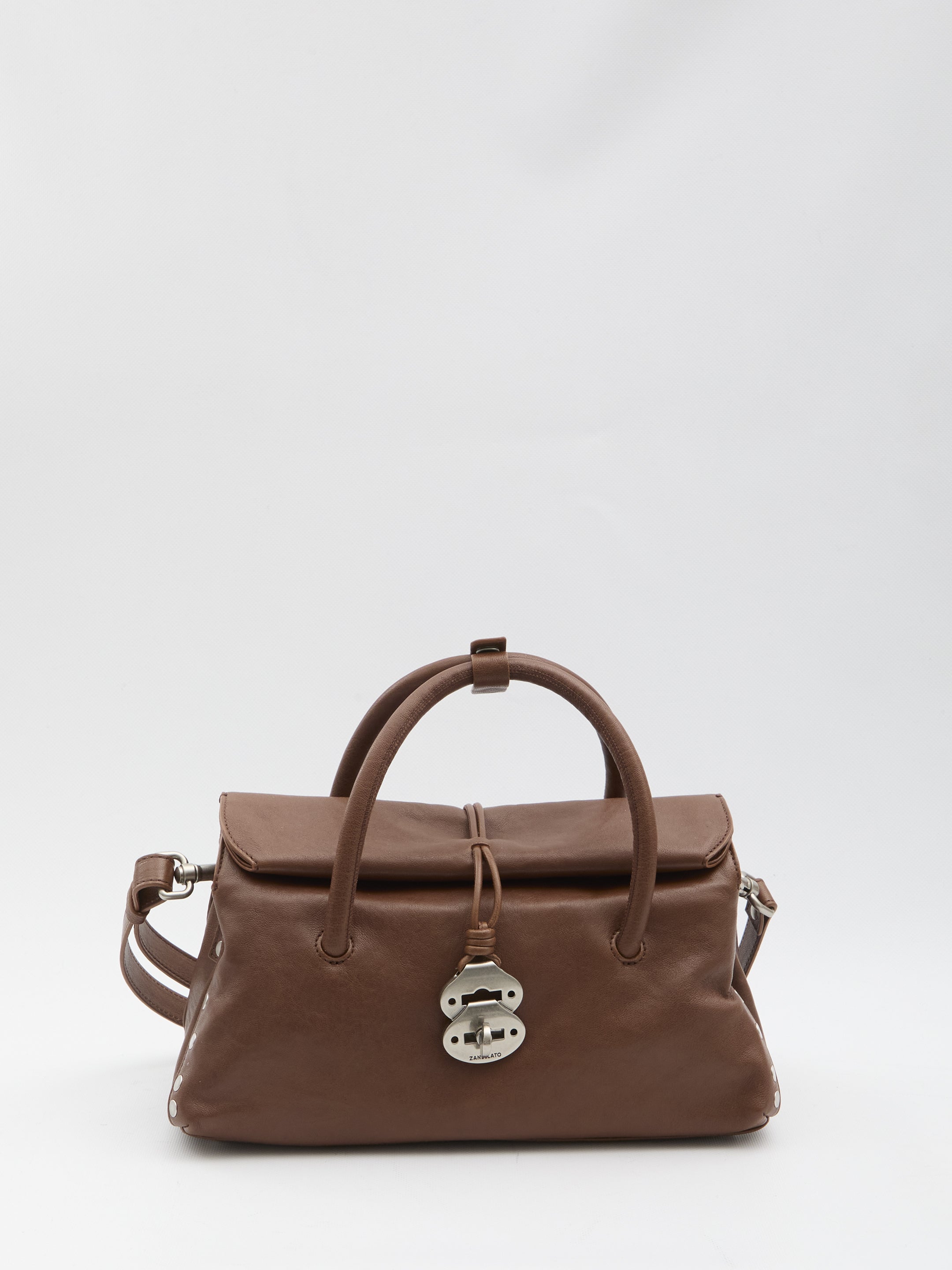 ZANELLATO Mini Handbag with Top Handles and Adjustable Strap - 33 x 16 x 15 cm