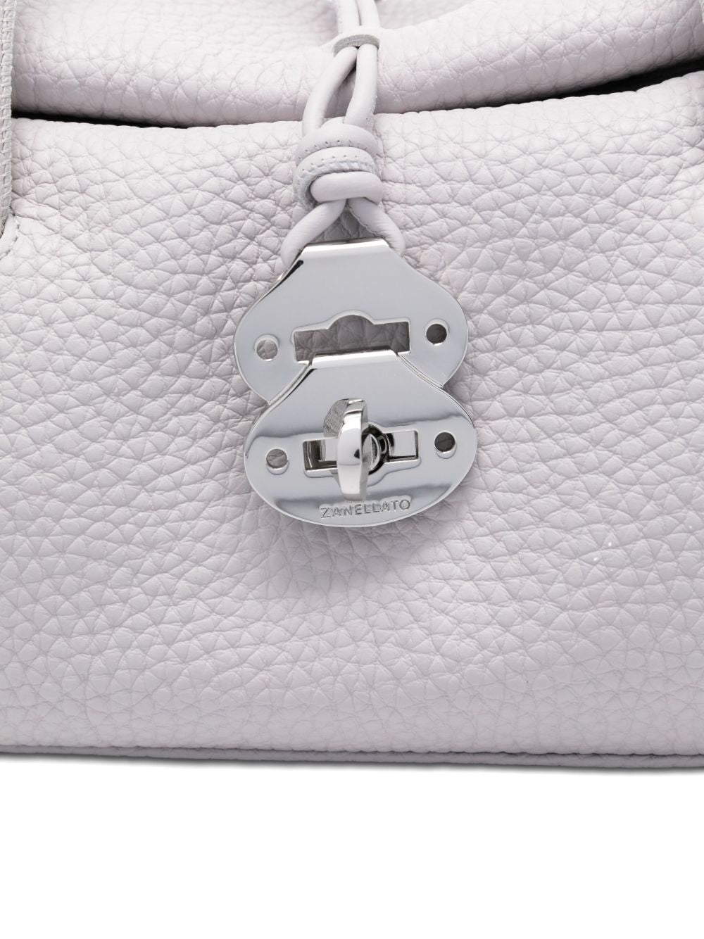 ZANELLATO Mini Pebbled Leather Handbag with Studded Detailing