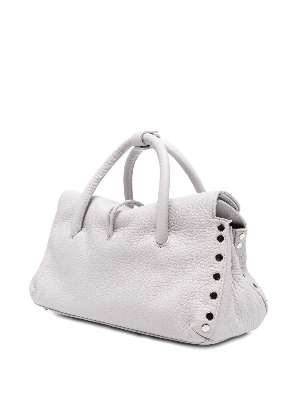 ZANELLATO Mini Pebbled Leather Handbag with Studded Detailing