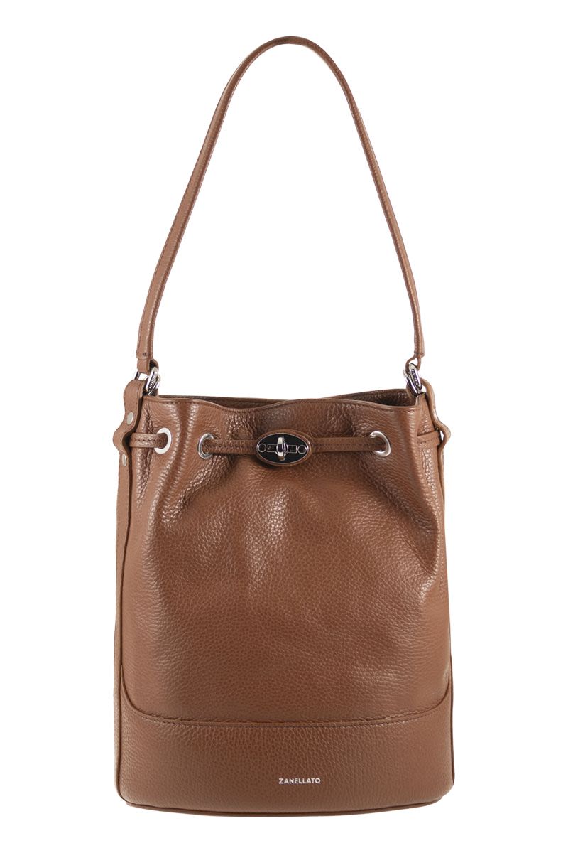 ZANELLATO Mini Leather Bucket Handbag