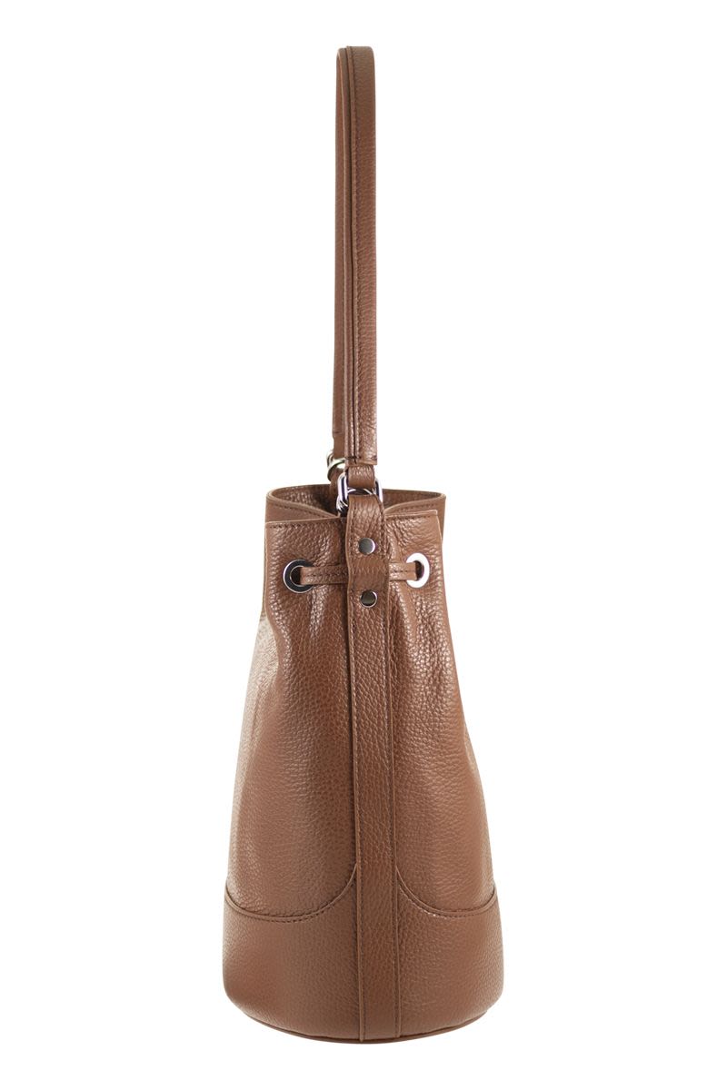 ZANELLATO Mini Leather Bucket Handbag