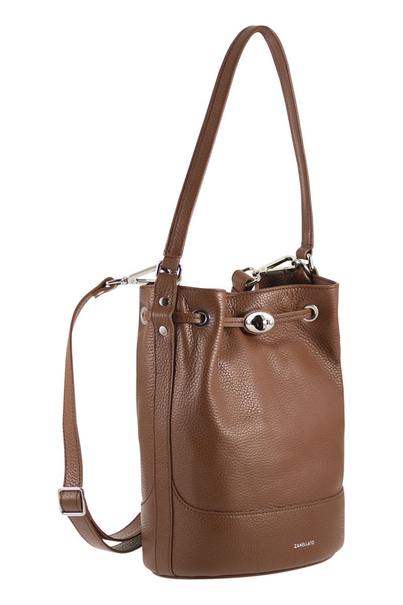 ZANELLATO Mini Leather Bucket Handbag