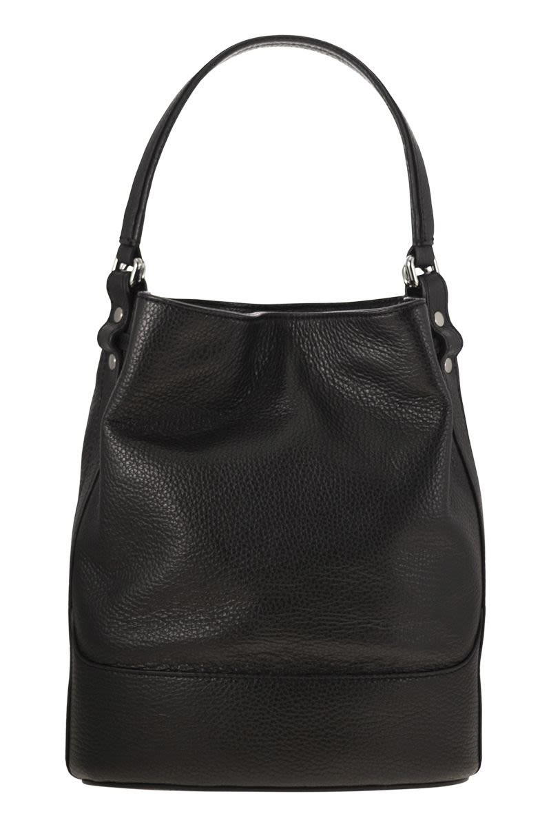 ZANELLATO Leather Bucket Handbag - W 28.5 x H 20 x D 15 CM