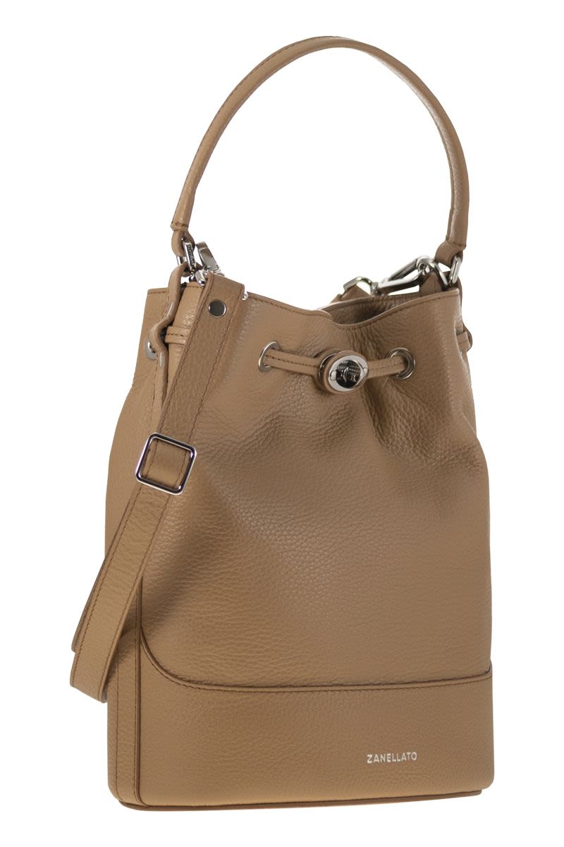 ZANELLATO Leather Bucket Handbag - 28.5 X H 20 X D 15 CM
