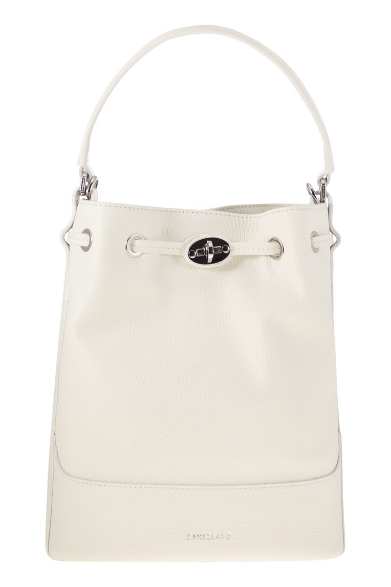 ZANELLATO Leather Bucket Handbag - 28.5x20x15 CM