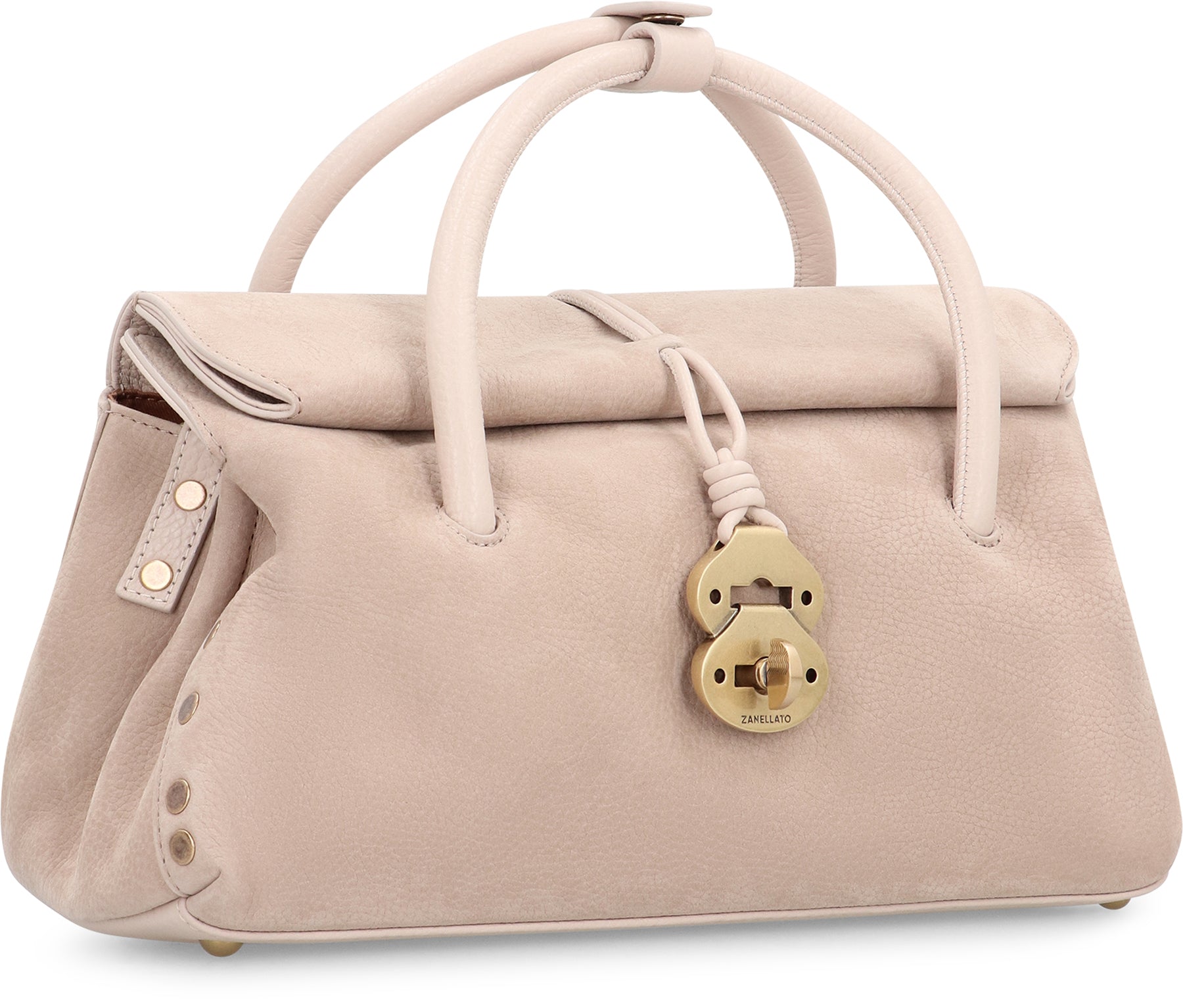 ZANELLATO Fashionable Mini Handbag in Hammered Leather