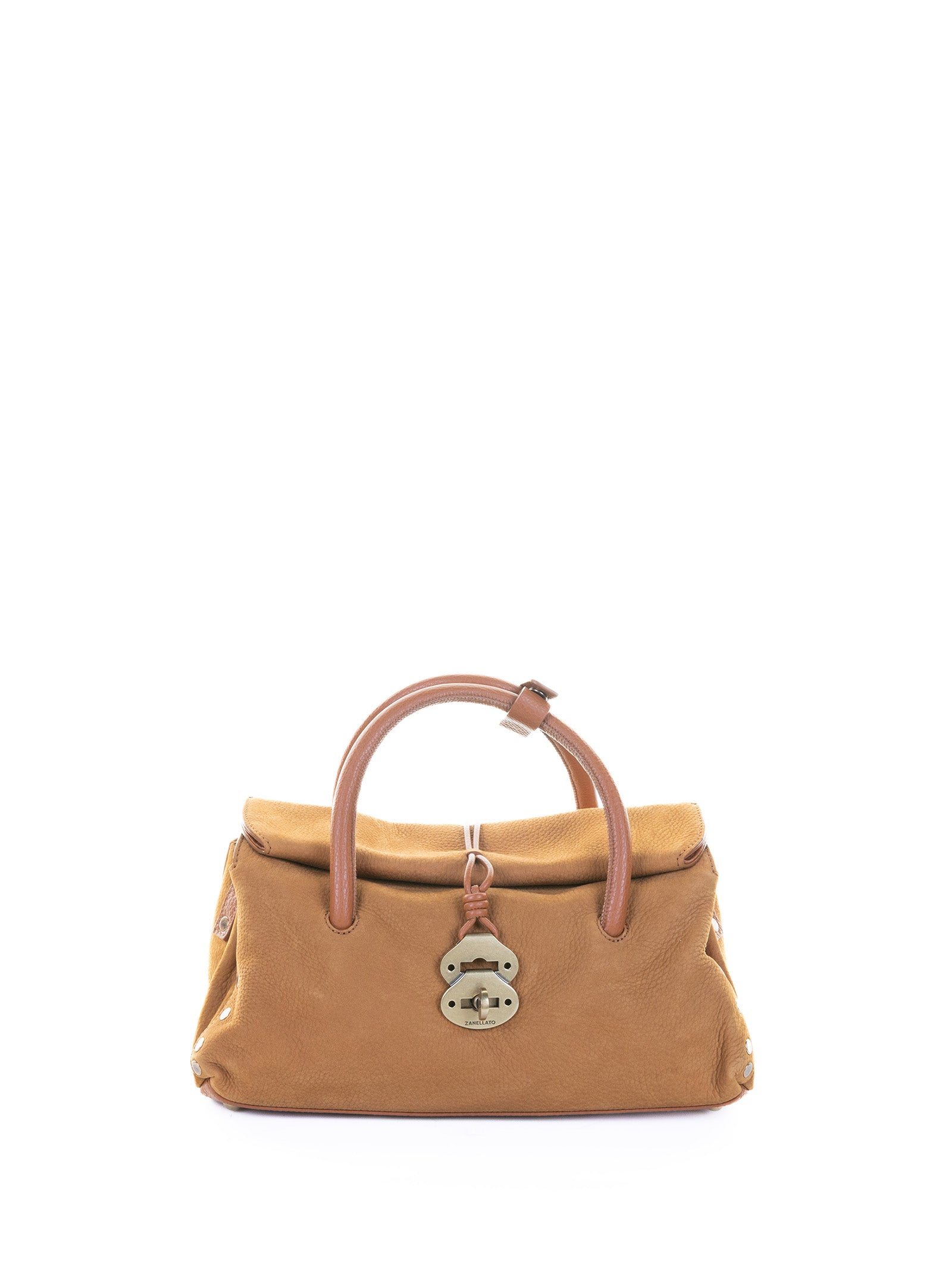 ZANELLATO Dotta Mini Suede Shoulder Handbag