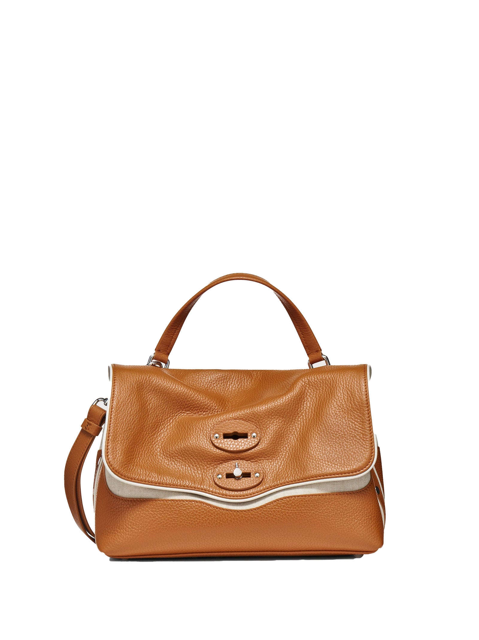 ZANELLATO Racquet Club Leather Messenger Handbag with Shoulder Strap