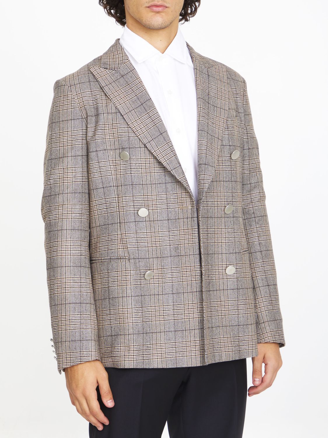 TONELLO Double-Breasted Wool Jacket - Regular Fit, Size IT 50