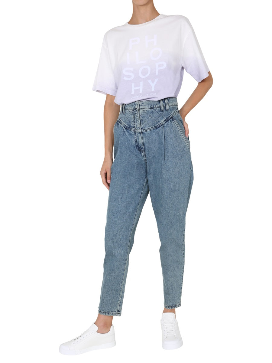 PHILOSOPHY DI LORENZO SERAFINI Classic Crew Neck T-Shirt for Women