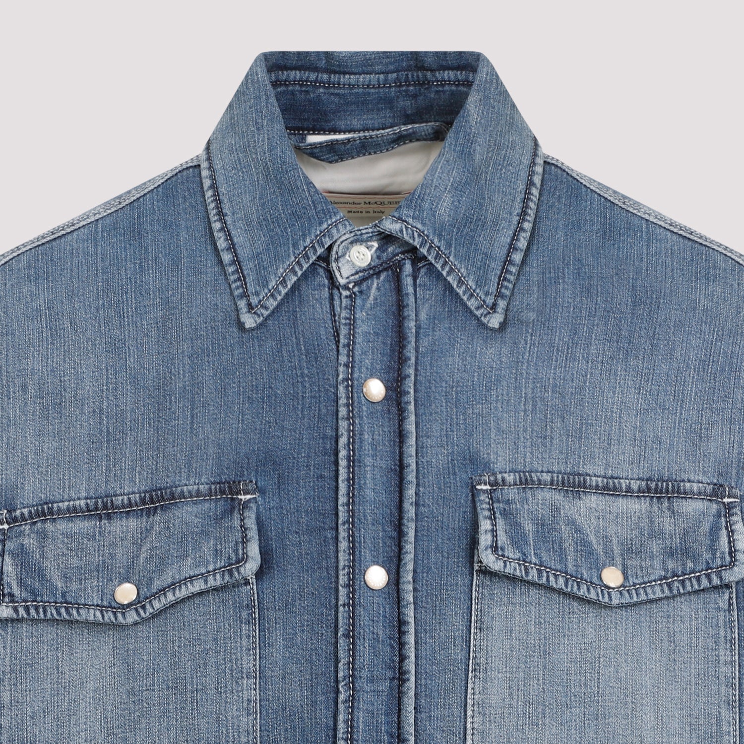 ALEXANDER MCQUEEN Quilted Denim Shirt for Men