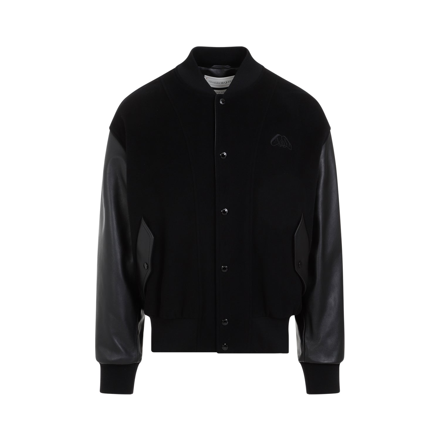 ALEXANDER MCQUEEN Men's 100% Leather Bomber Jacket