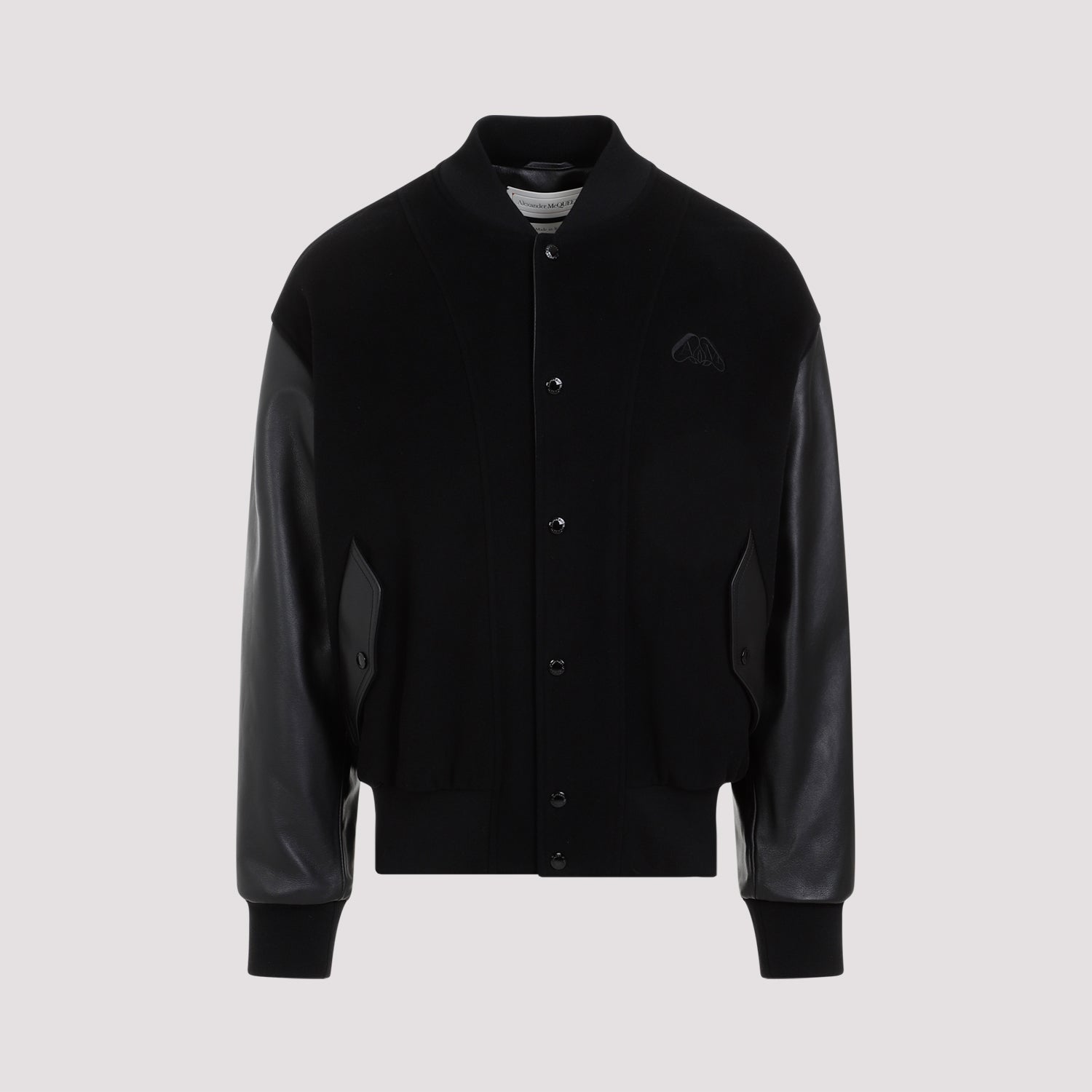 ALEXANDER MCQUEEN Men's 100% Leather Bomber Jacket