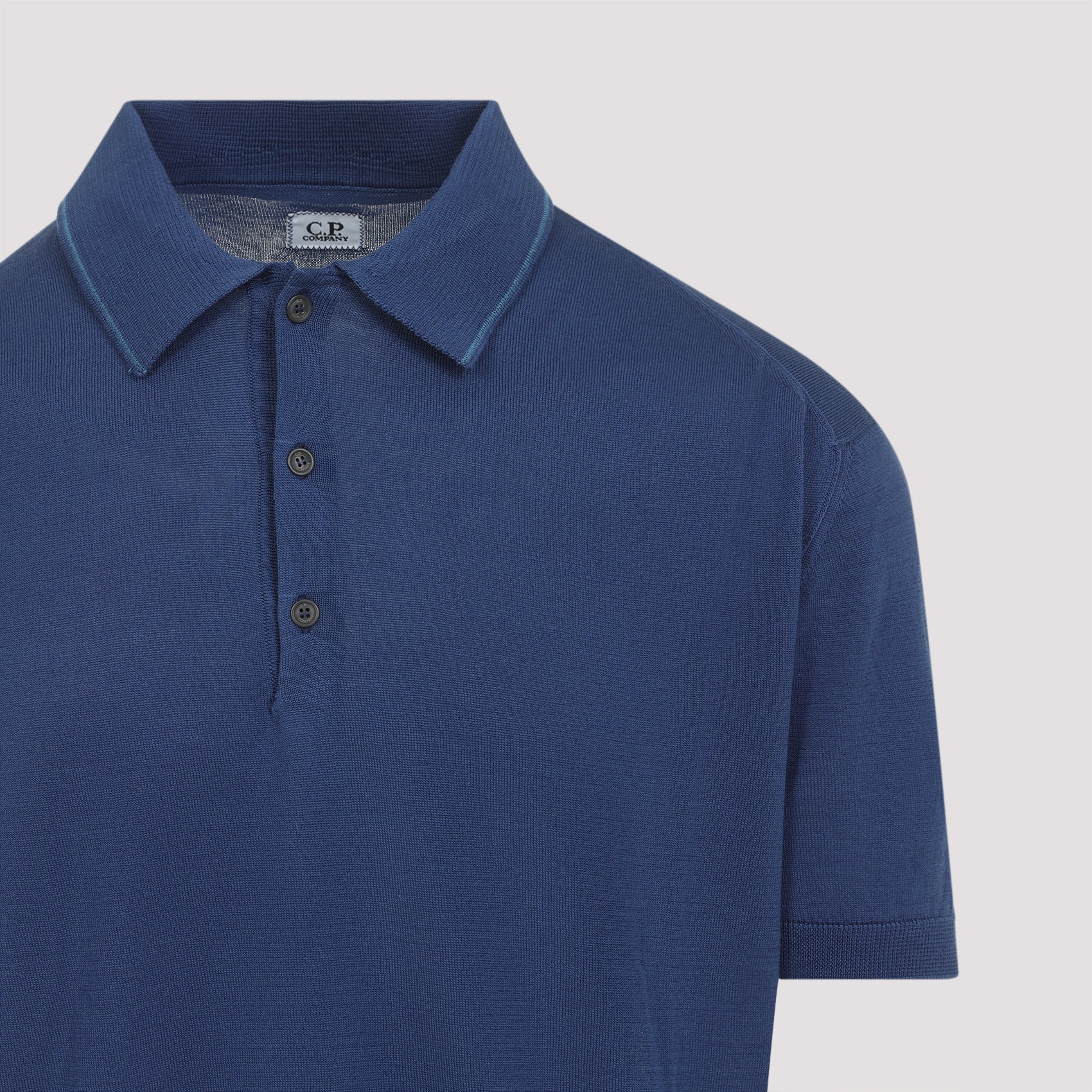 CP COMPANY Buttoned Knit Polo for Men