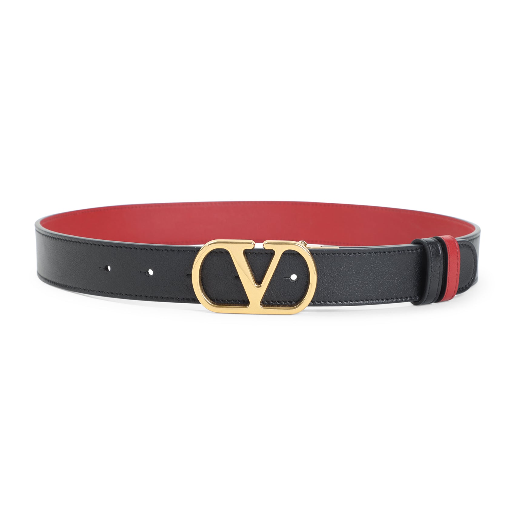 VALENTINO GARAVANI H30 Reversible Leather Belt - 3cm
