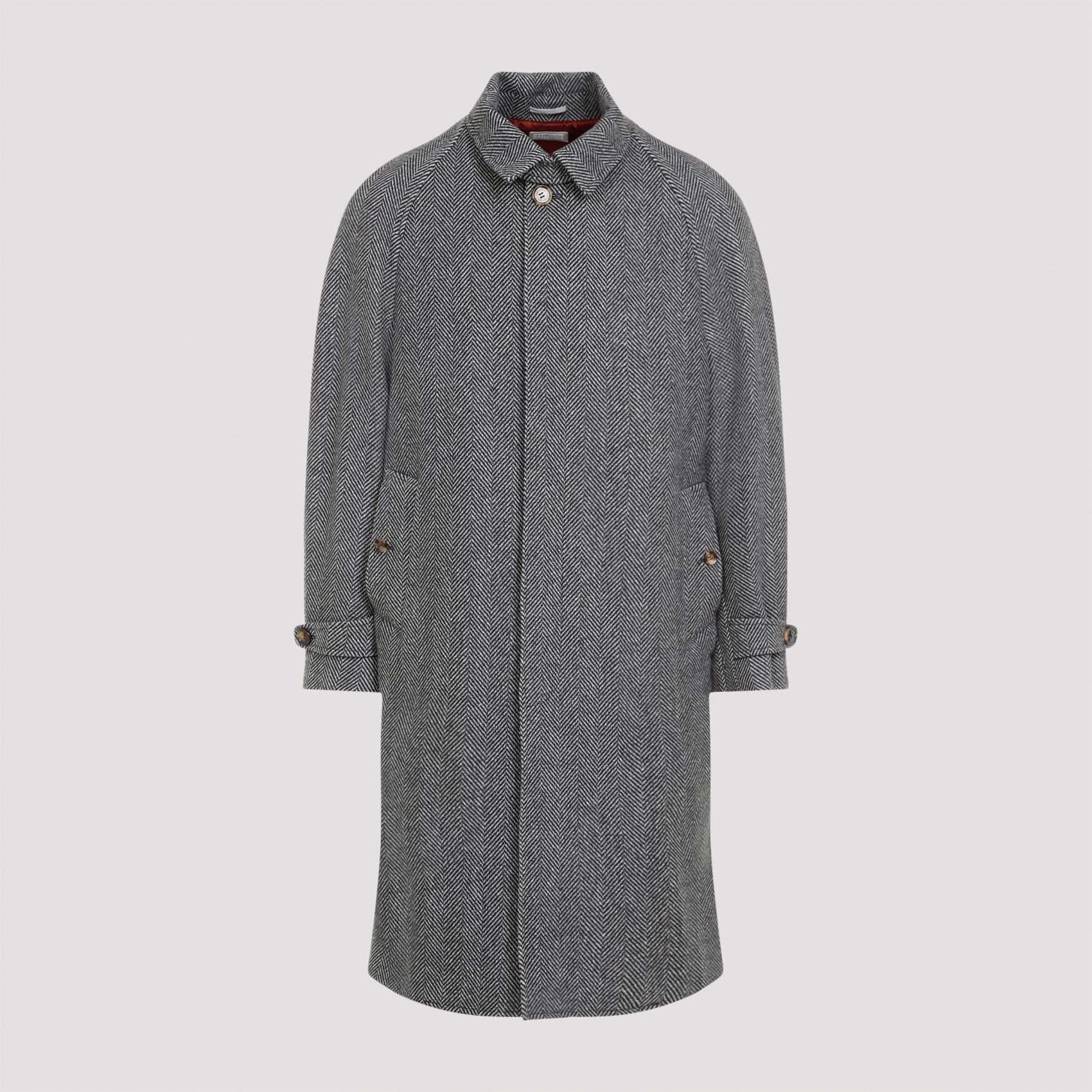 BRUNELLO CUCINELLI Men's Wool-Silk-Cashmere Blend Single Breasted Jacket