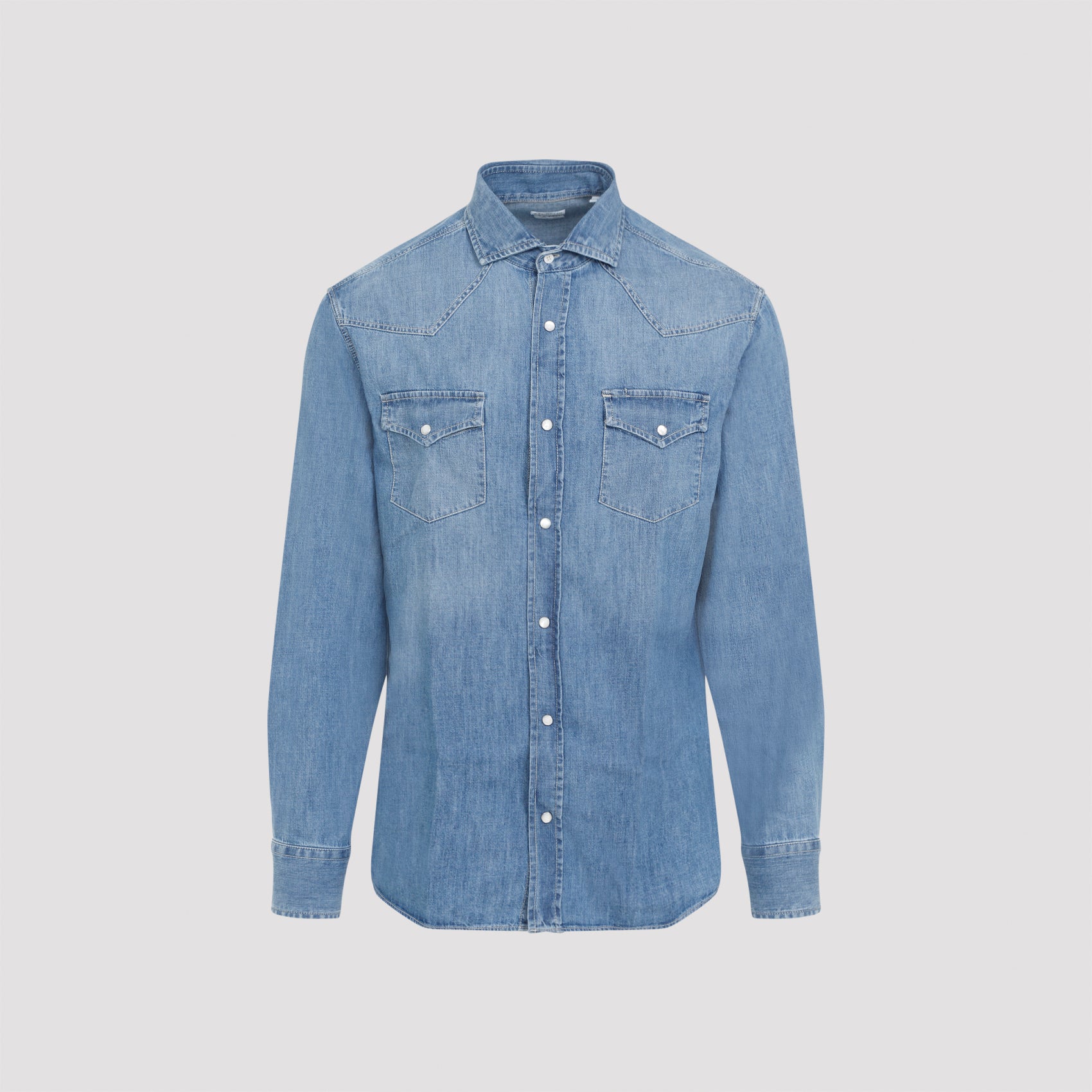 BRUNELLO CUCINELLI Timeless Denim Shirt for Men