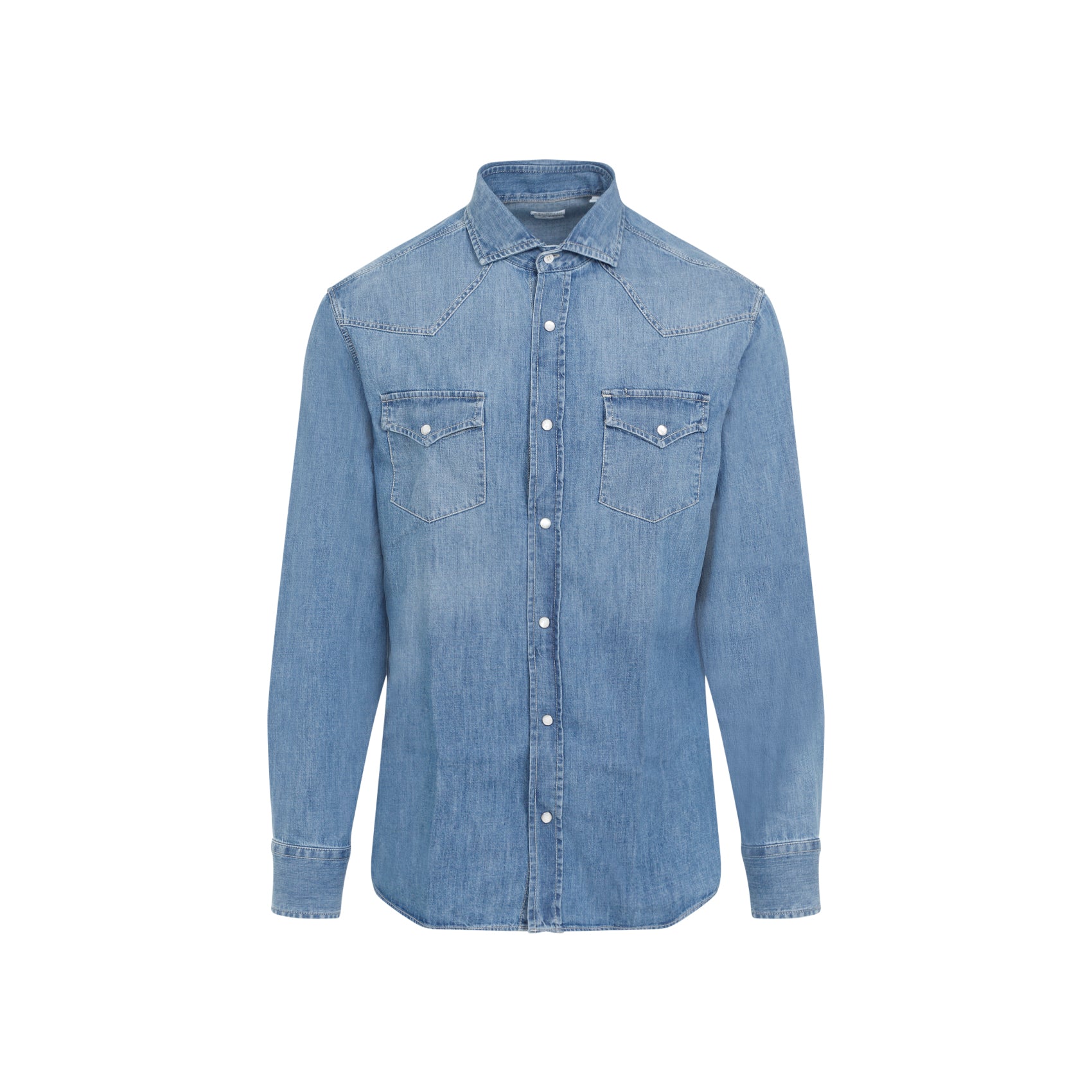 BRUNELLO CUCINELLI Timeless Denim Shirt for Men