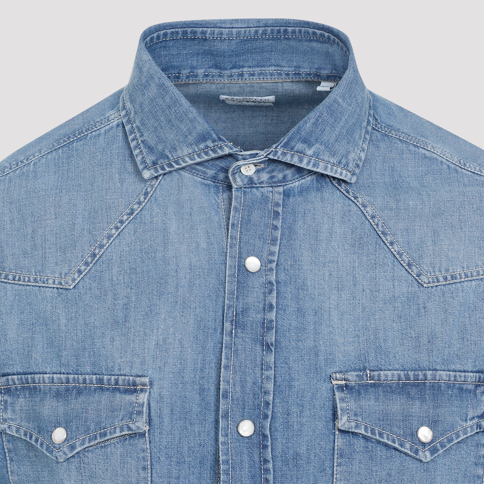 BRUNELLO CUCINELLI Timeless Denim Shirt for Men