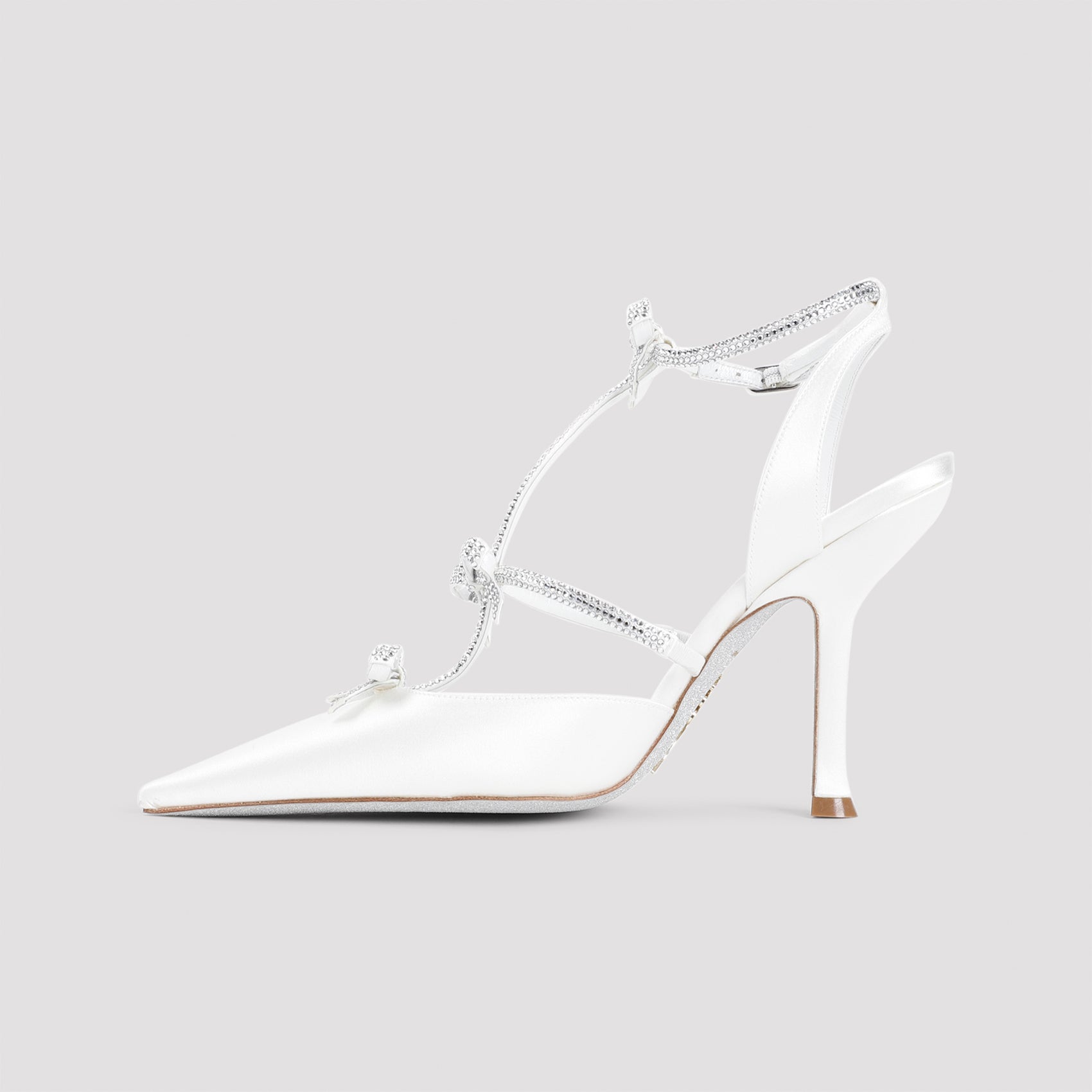 RENE` CAOVILLA Elegant Pumps with 10.5cm Strass Heel for Men