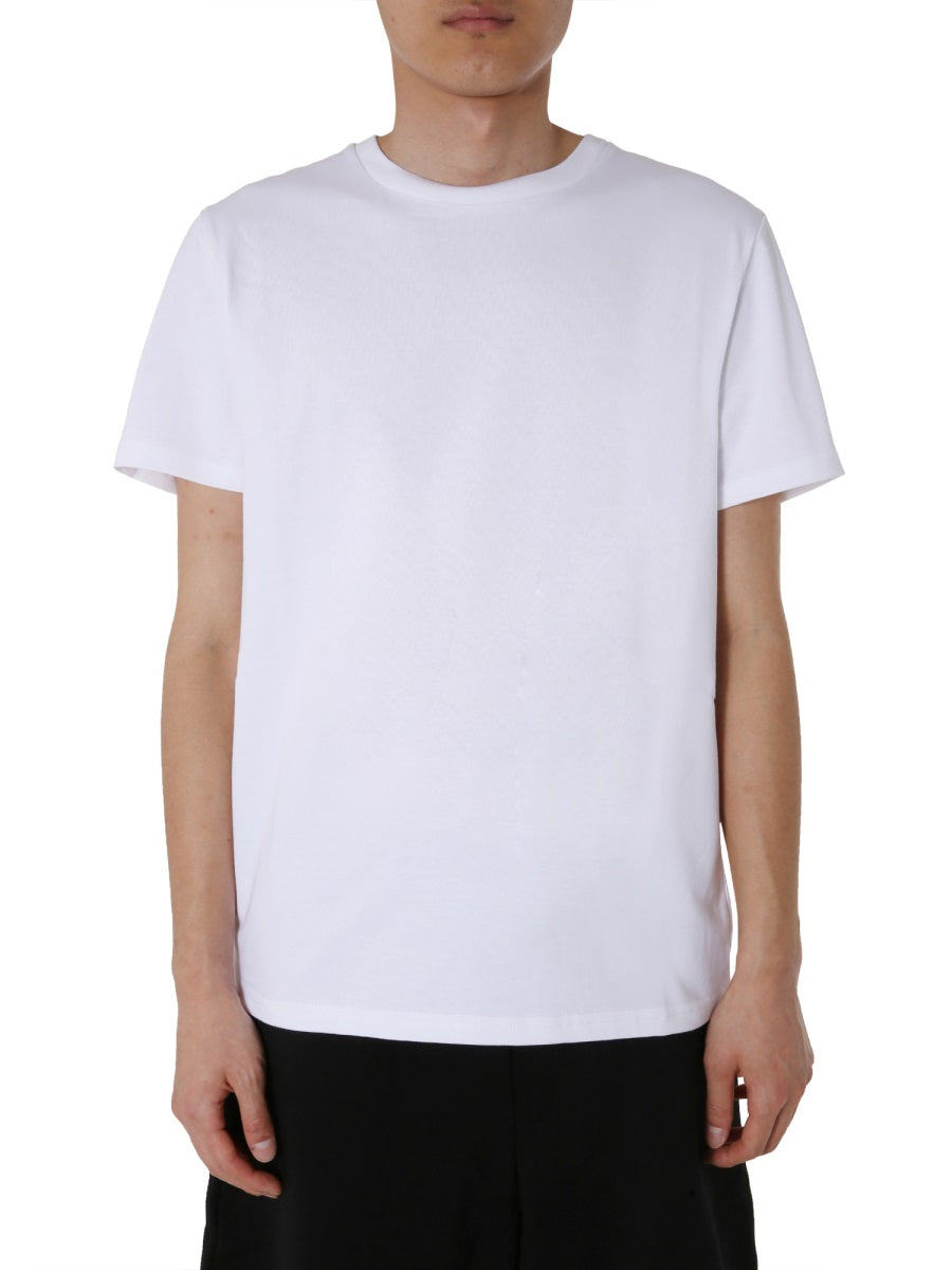 MOSCHINO COUTURE Round Neck Maxi Patch Logo T-Shirt for Men