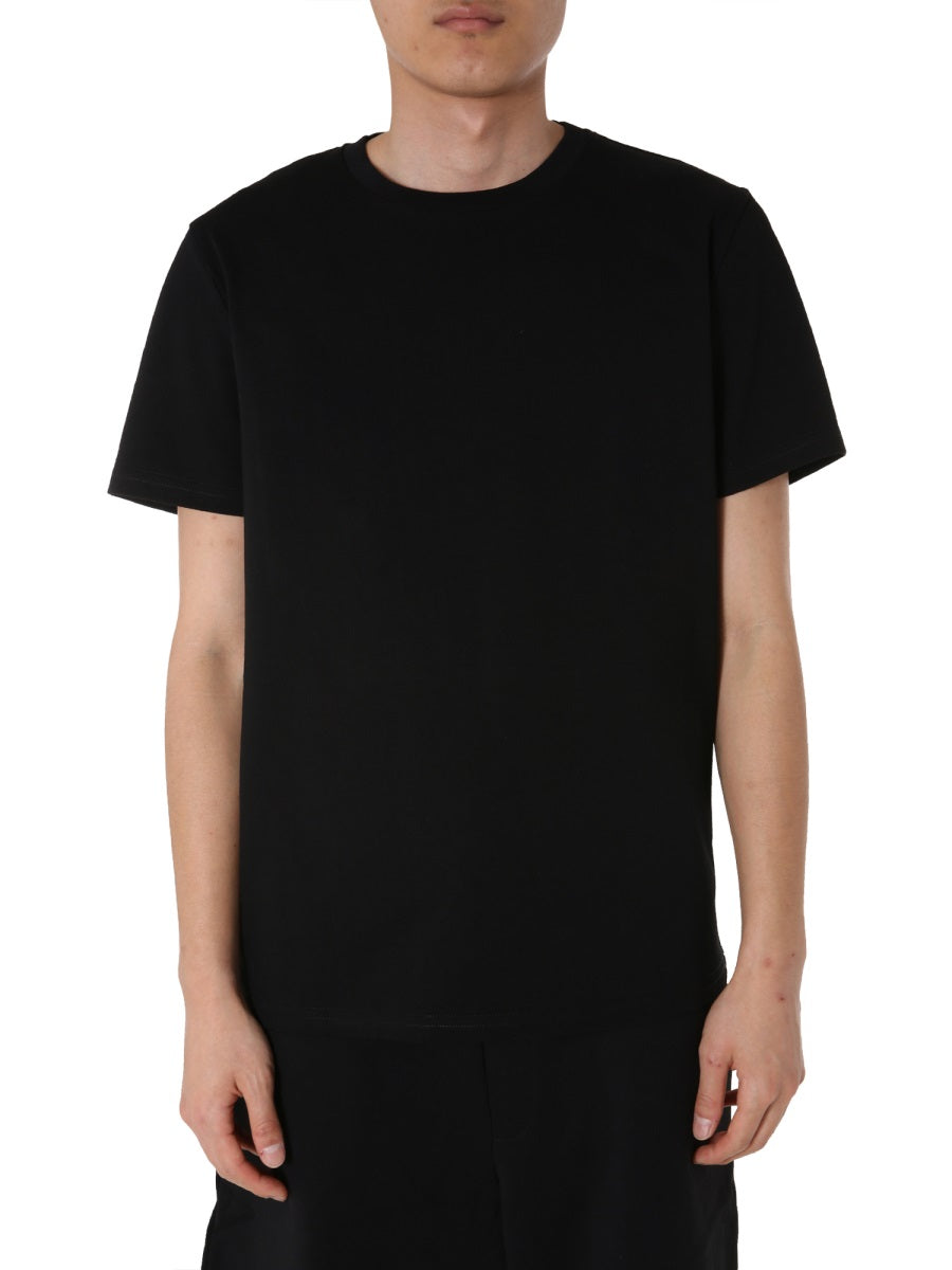 MOSCHINO COUTURE Men's Round Neck Maxi Patch Logo T-Shirt