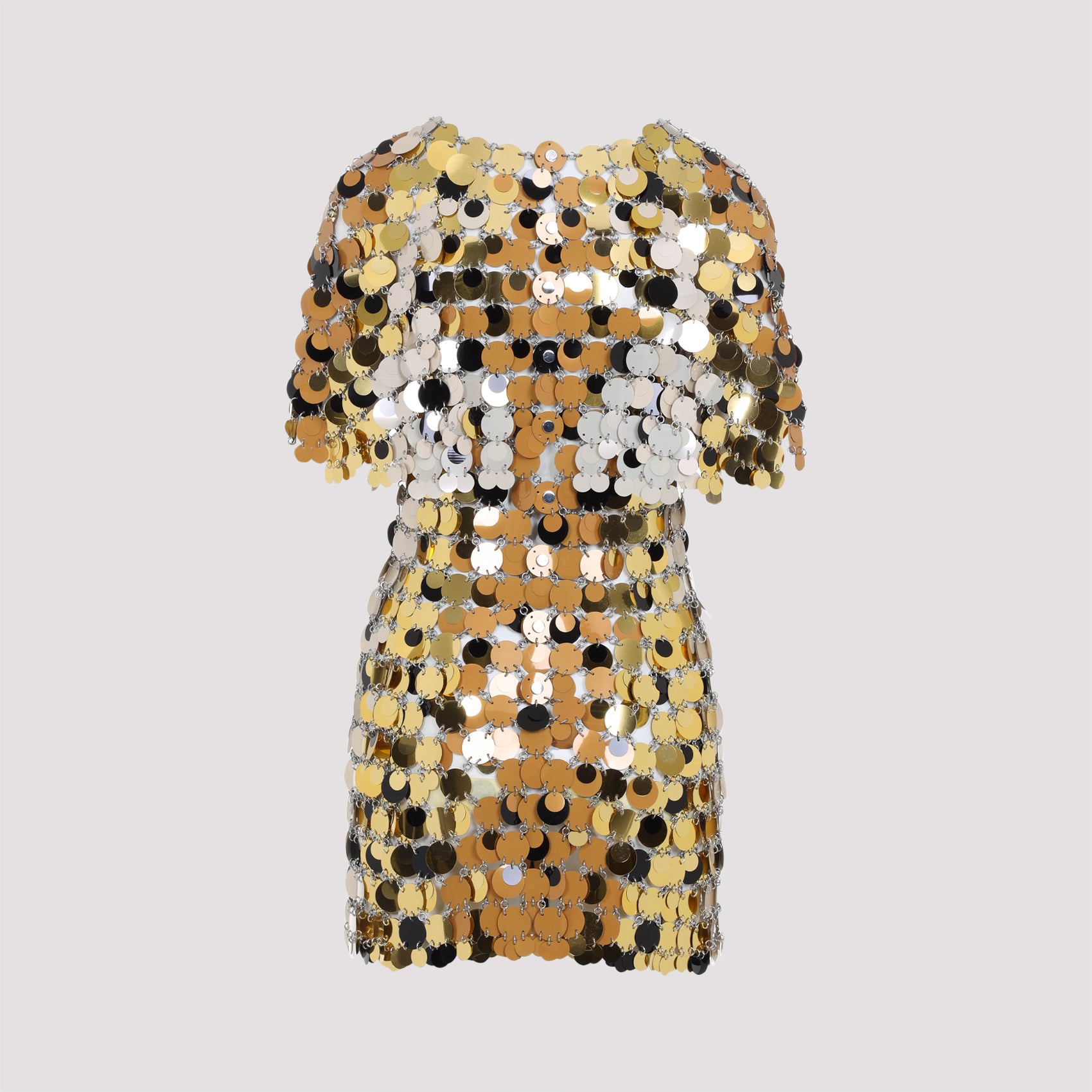 RABANNE Metallic Polyester Mini Dress