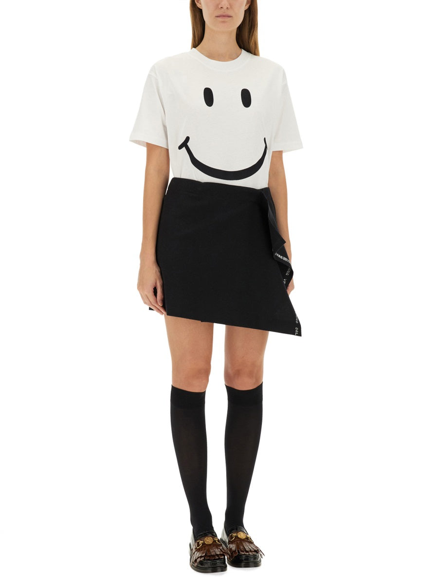 MOSCHINO Smiley Face Regular Fit T-Shirt - Size S