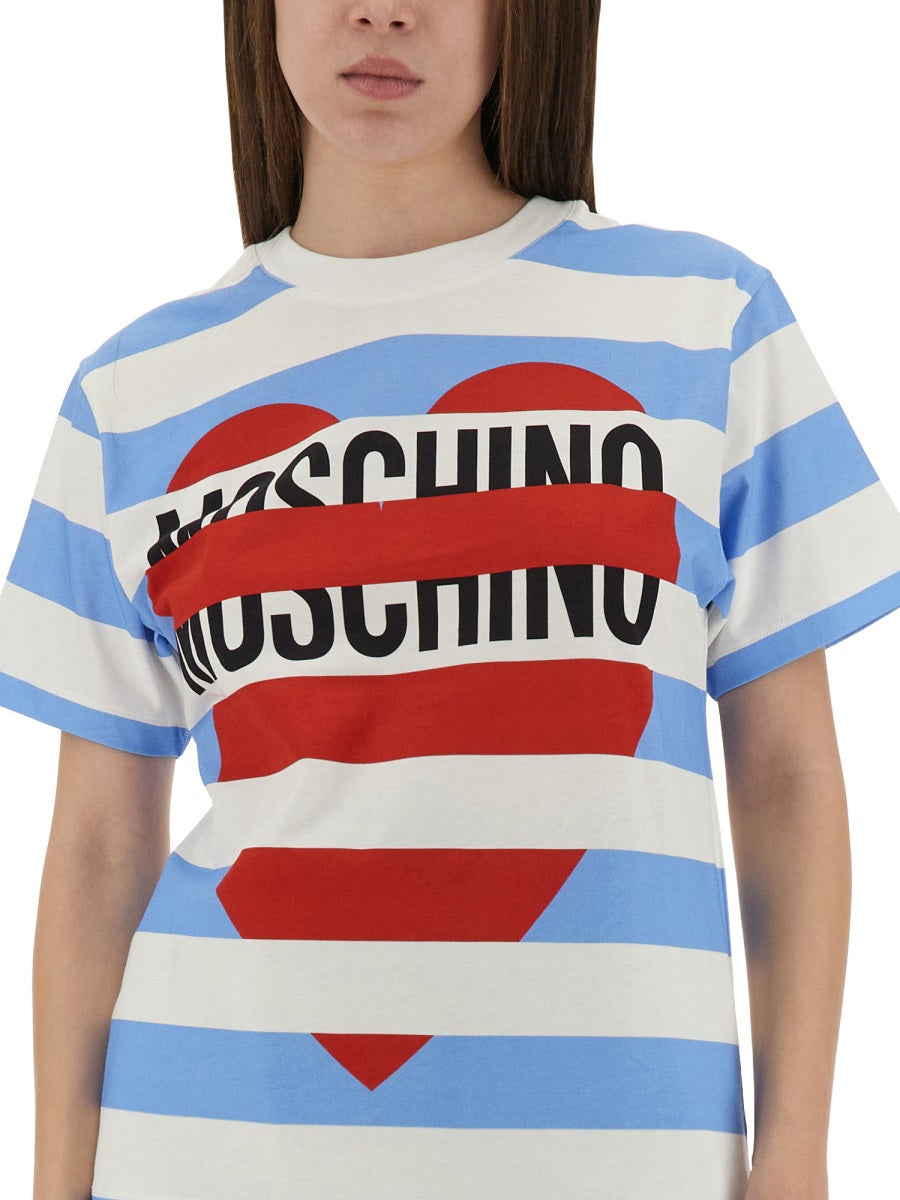 MOSCHINO JEANS Regular Fit T-Shirt with Logo - Women's S