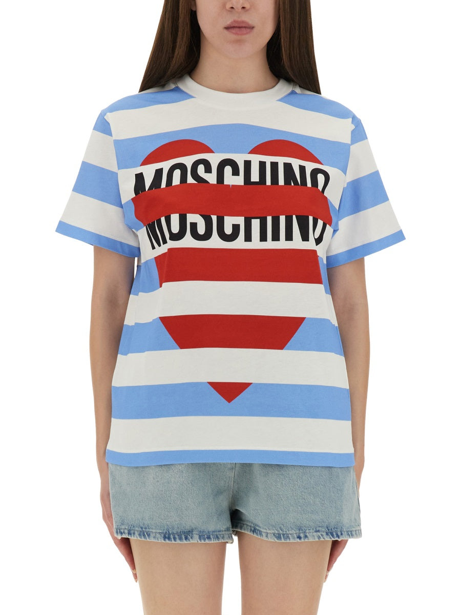 MOSCHINO JEANS Regular Fit T-Shirt with Logo - Women's S