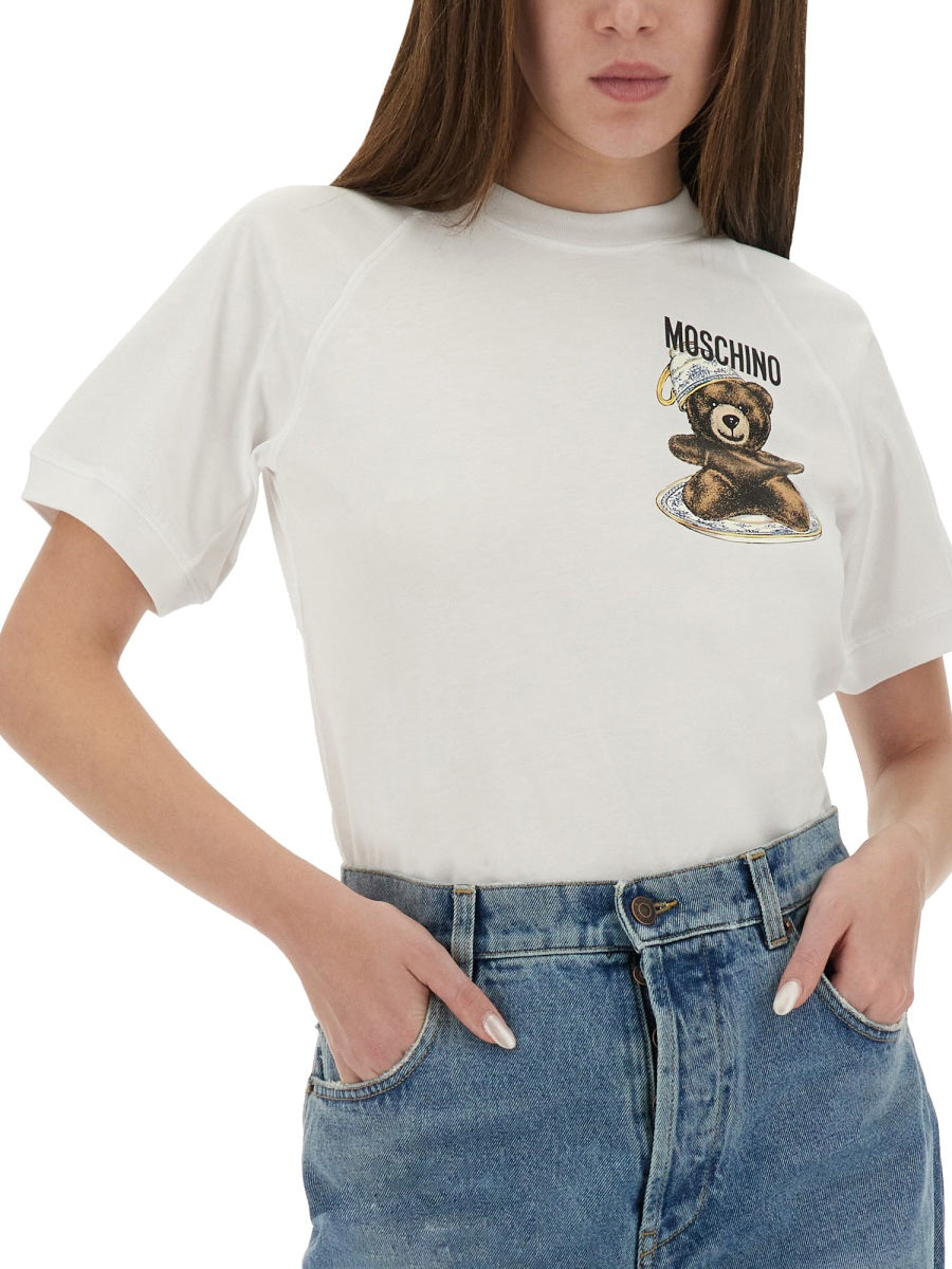 MOSCHINO T-Shirt with Teddy Print - Regular Fit - Size S