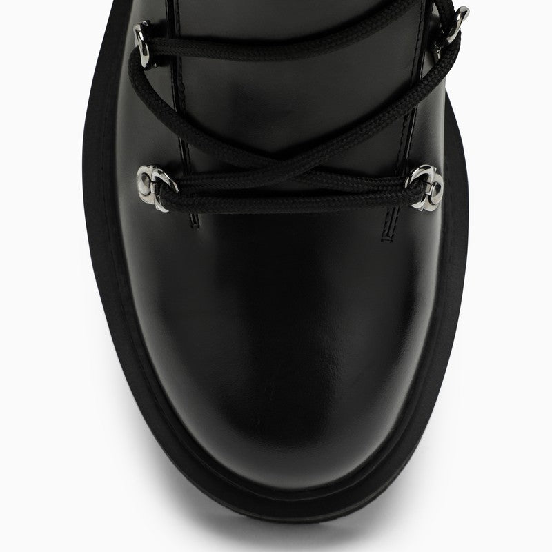 Ferragamo Elegant Leather Lace-Up Ankle Boot for Women