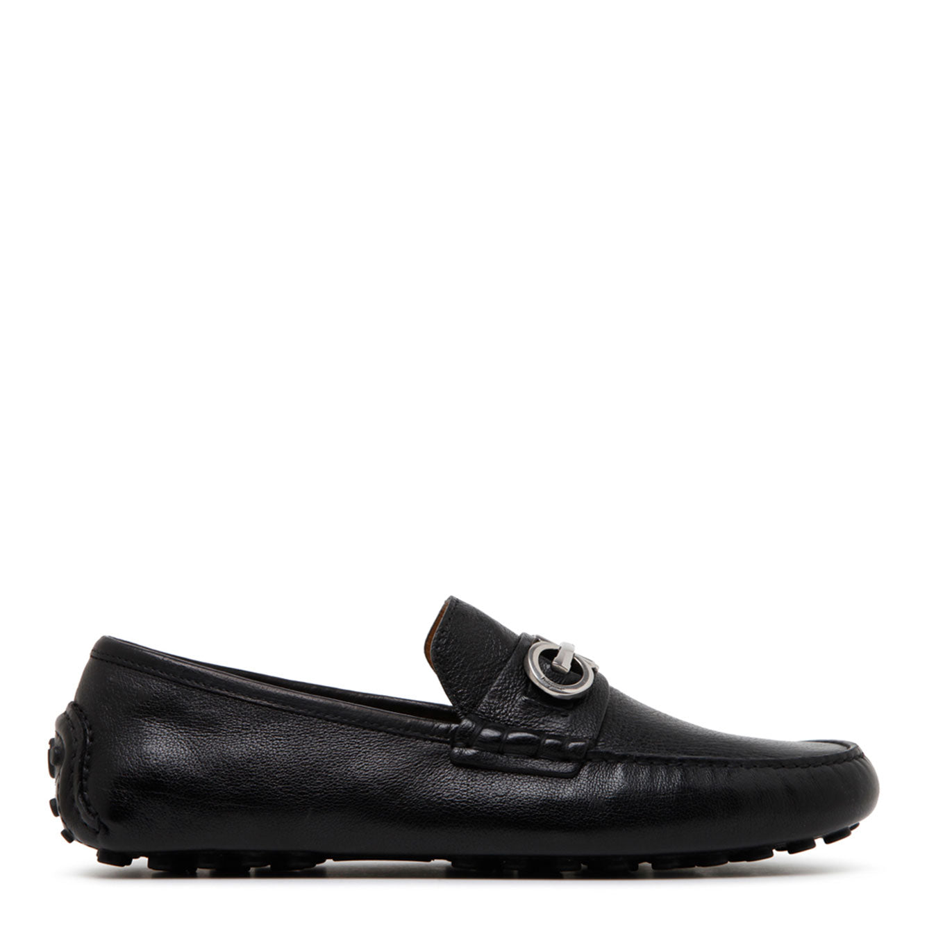 Ferragamo Stylish Leather Flat Shoes for Men