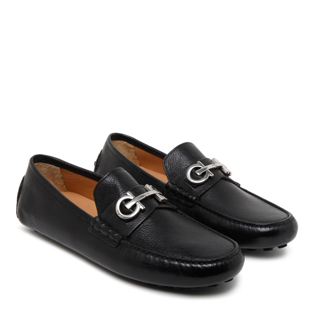 Ferragamo Stylish Leather Flat Shoes for Men