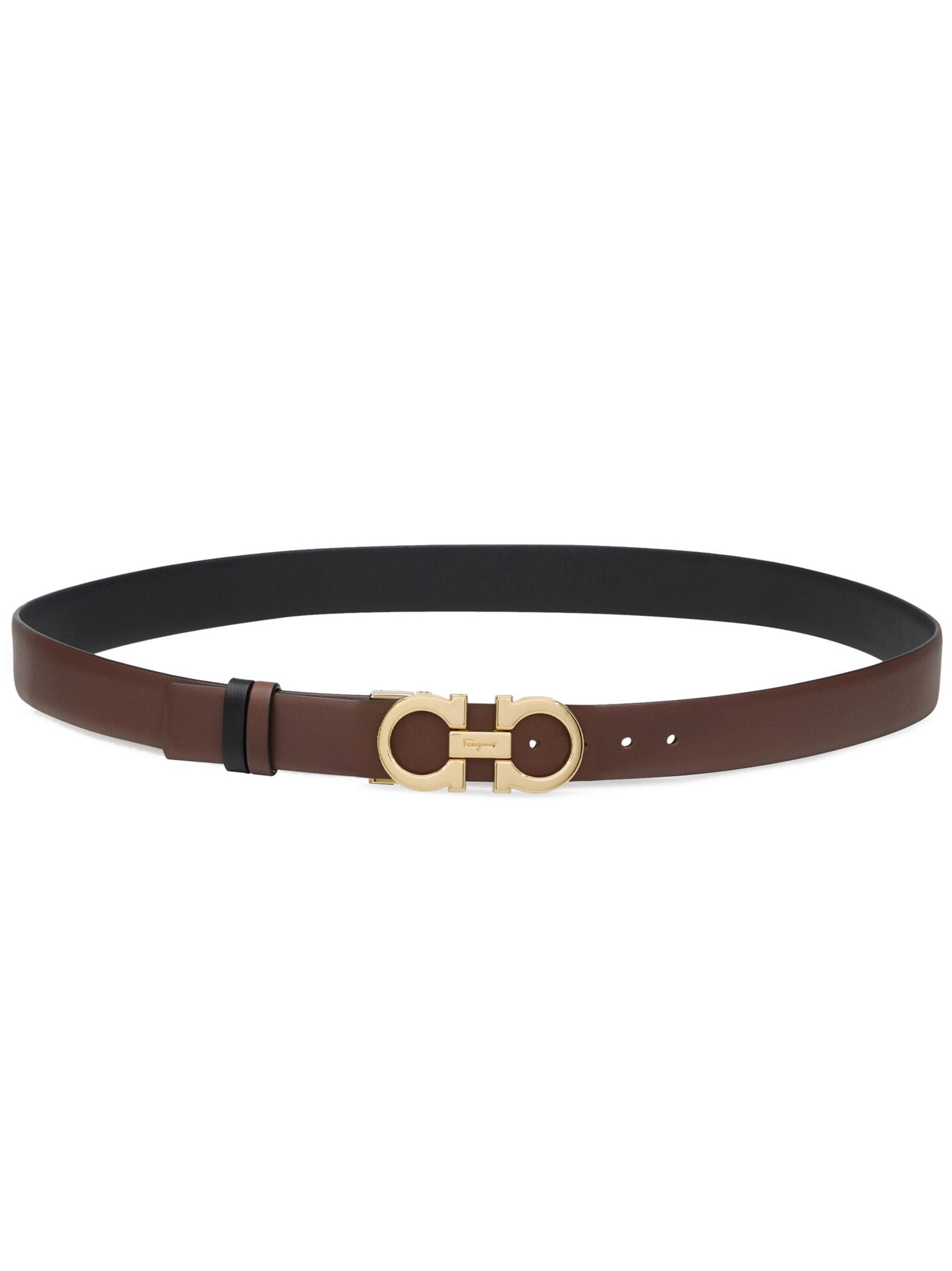 Ferragamo Reversible Slim Hook Buckle Belt