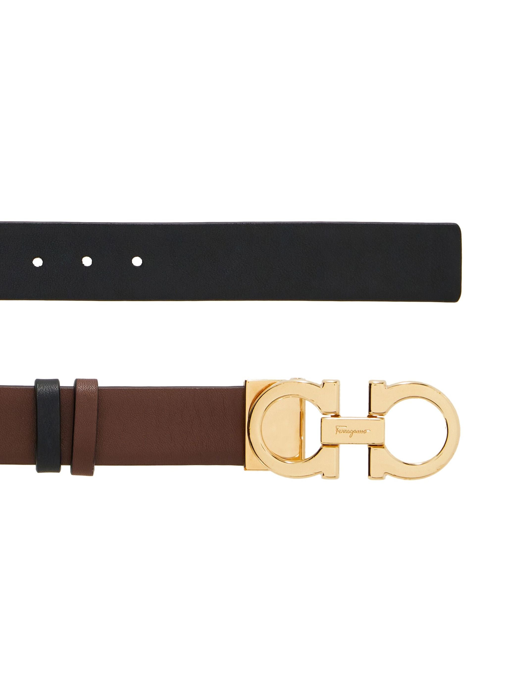 Ferragamo Reversible Slim Hook Buckle Belt