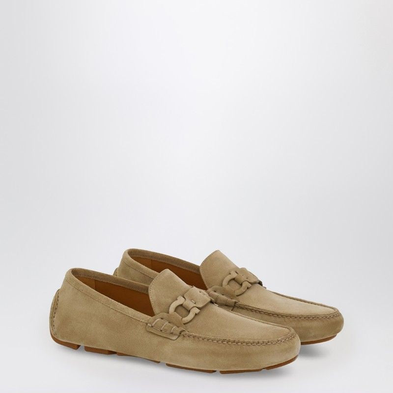 Ferragamo Safari-Inspired Gancini Hook Driver Loafer