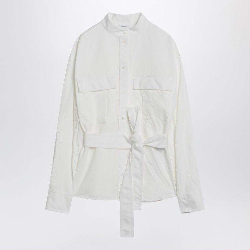 Ferragamo Belted Cotton Blend Shirt