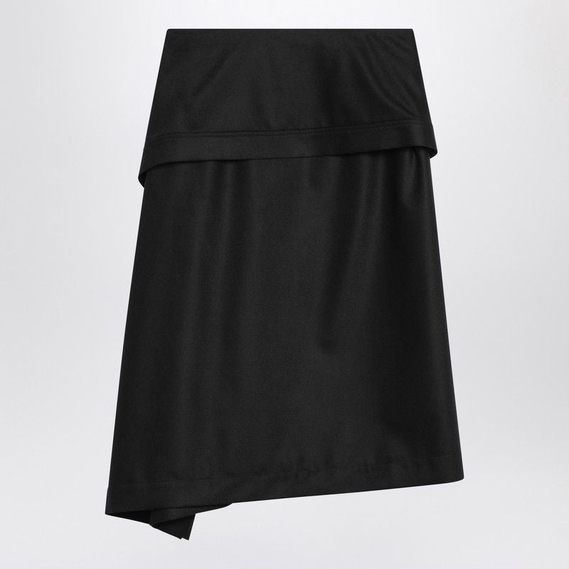 Ferragamo Asymmetric Mini Skirt with Basque