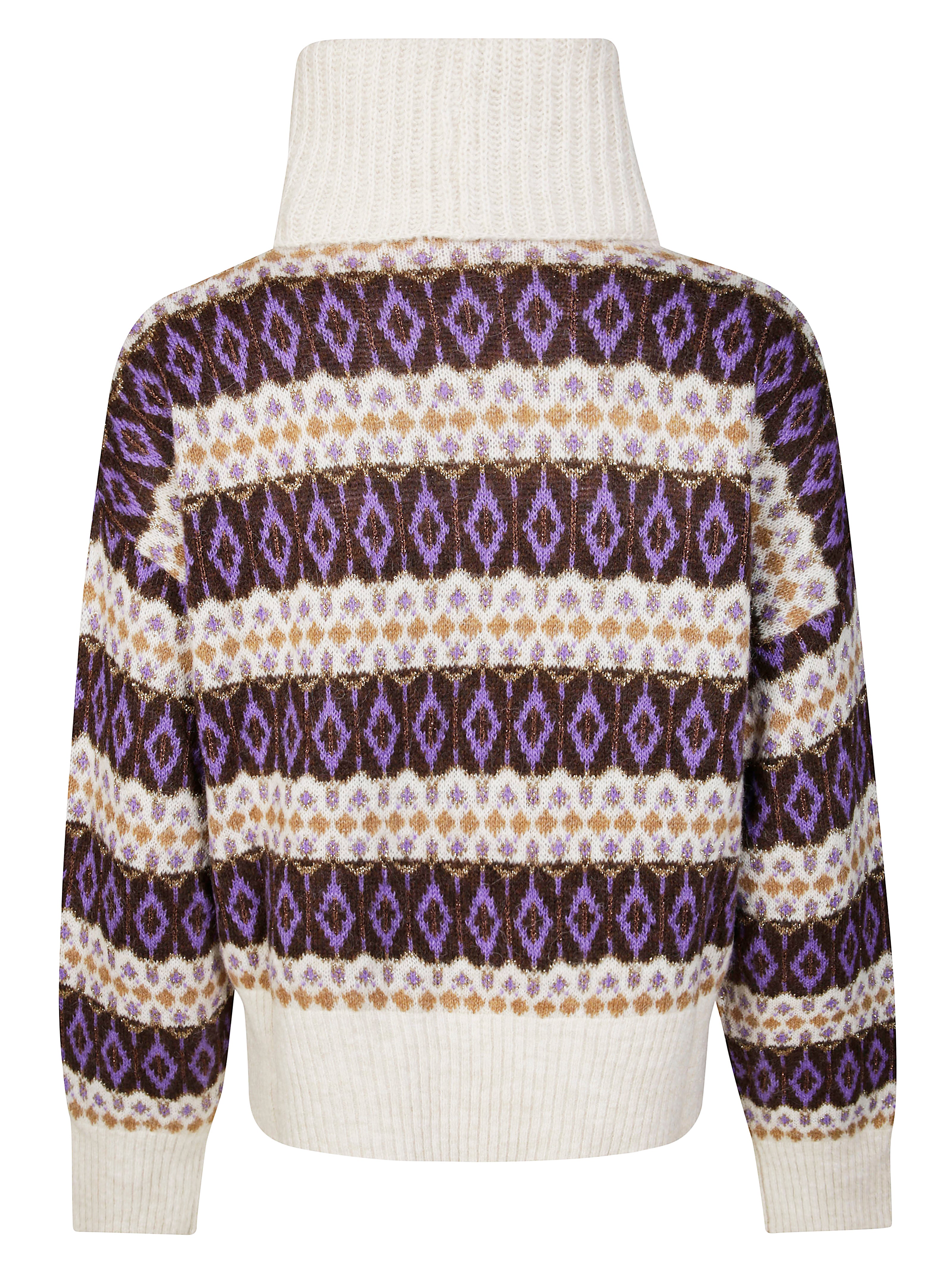 LIUJO Striped Turtleneck Sweater for Men