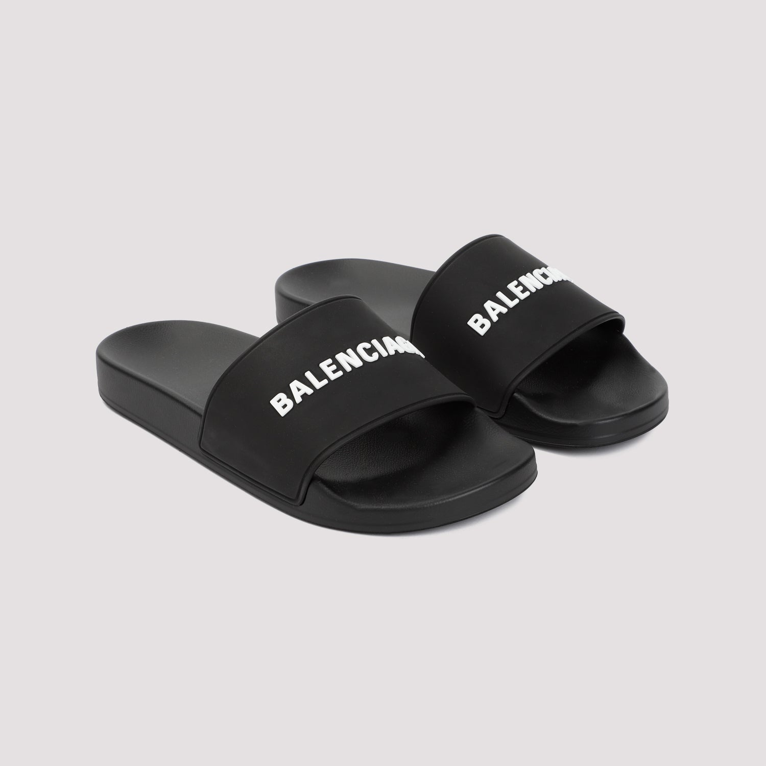 BALENCIAGA Men's Logo Pool Slide Shoes
