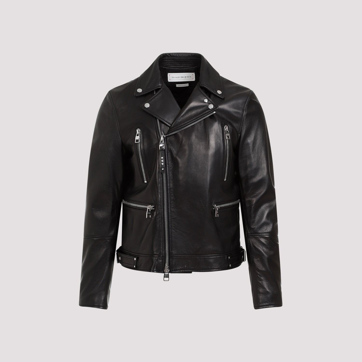 ALEXANDER MCQUEEN Men's Leather Biker Jacket
