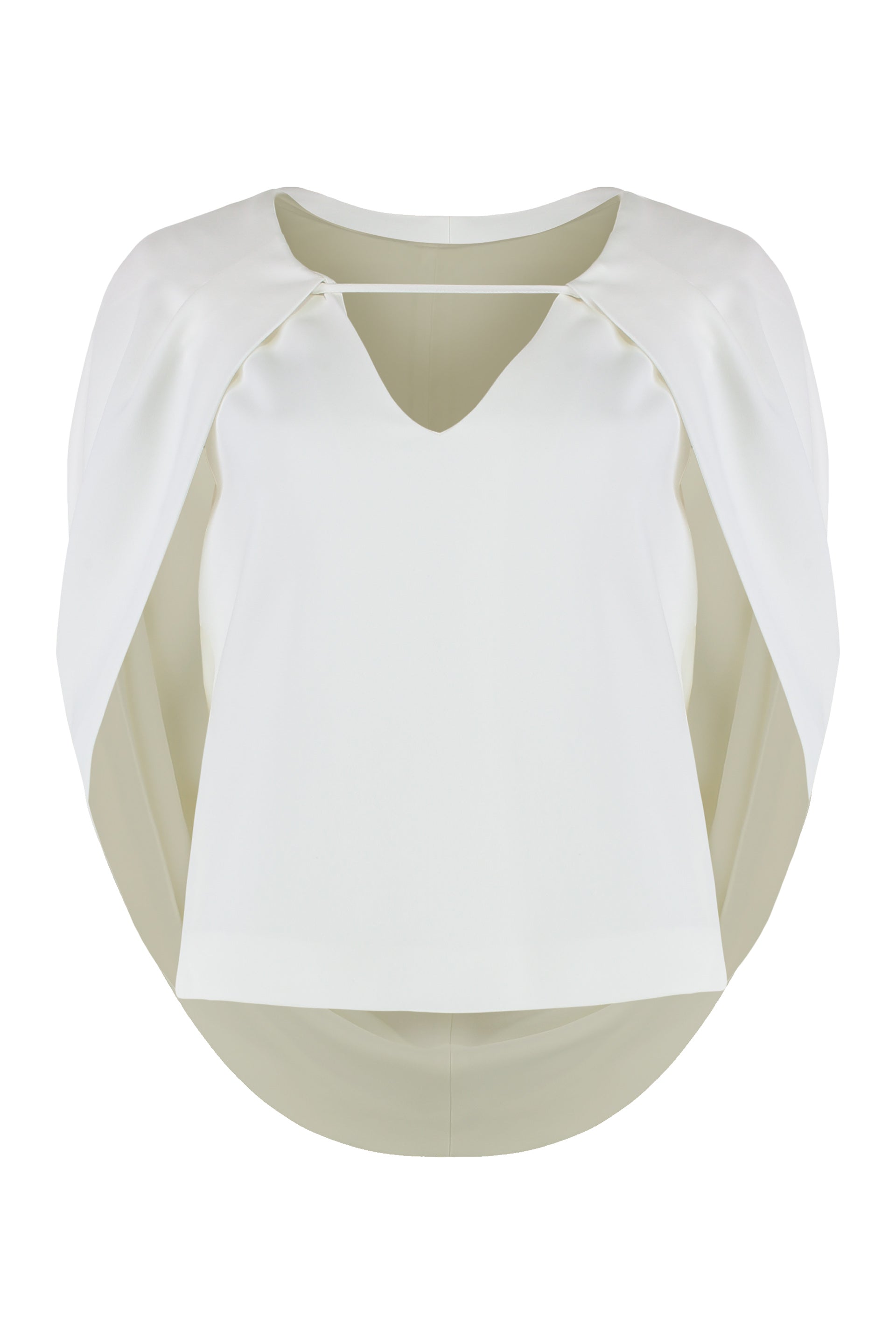 ALBERTA FERRETI Wide Sleeve V-Neck Blouse