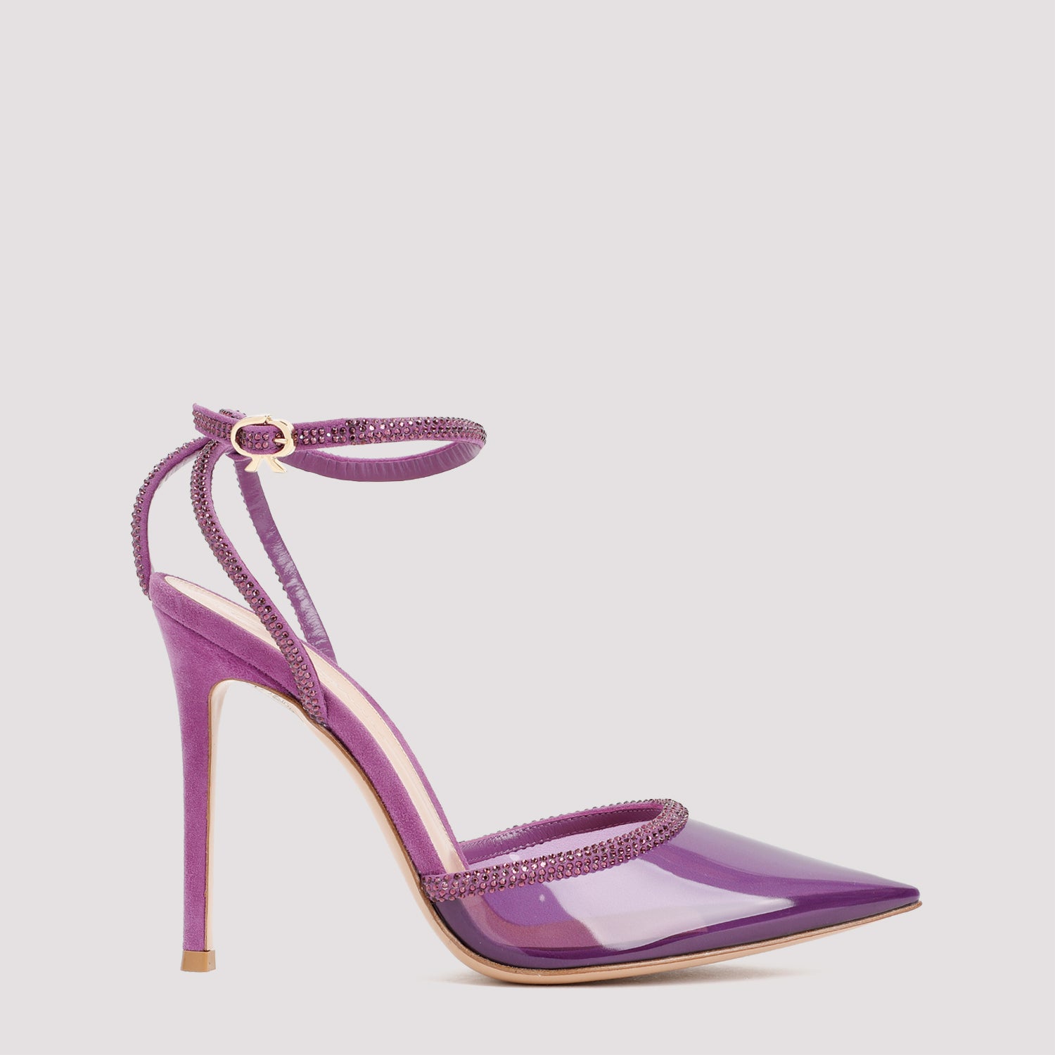 GIANVITO ROSSI Elegant Mini Sandals with Strass Accents and High Heel